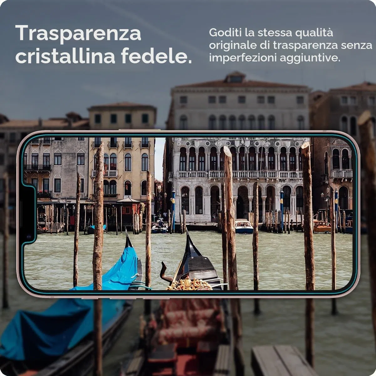 Spigen Glas.tR EZ Fit Vetro Temperato compatibile con iPhone 17e, iPhone 16e, iPhone 14, iPhone 13, iPhone 13 Pro, 2 Pezzi, Cristallino, Durezza 9H Pellicola prottetiva