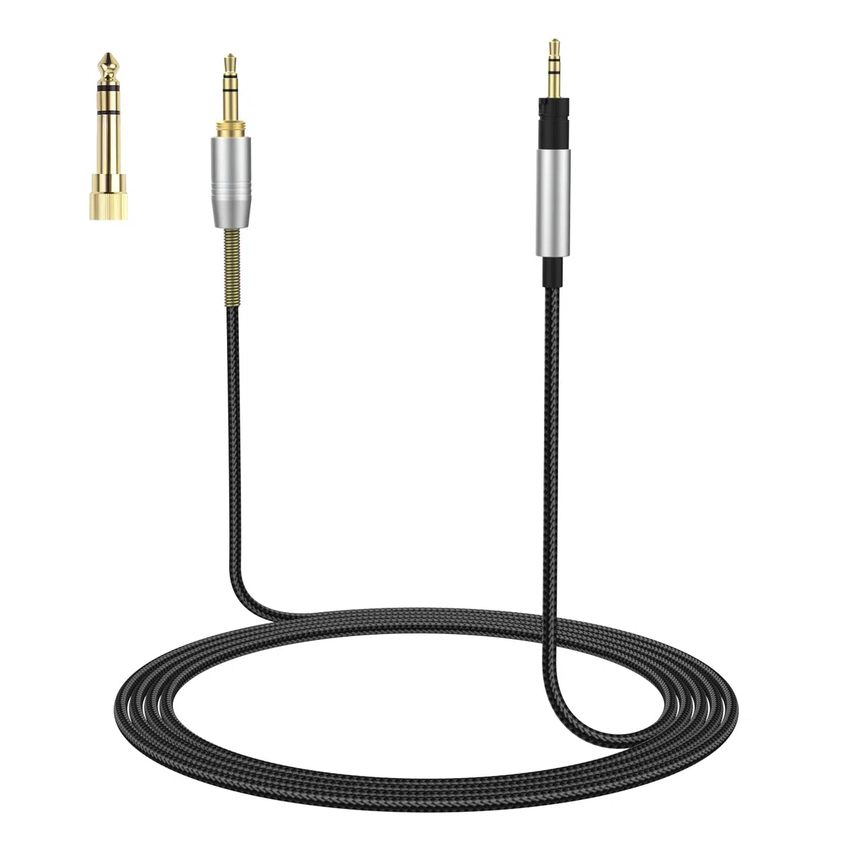 Momentum 4 Cavo compatibile con cuffie Sennheiser Momentum 4, Momentum 3, Momentum 2, HD1 On-Ear, HD 400S, HD 450BT, PXC 550, PXC 550-II, ACCENTUM Plus, cavo audio con adattatore da 6,35 mm, 2 m