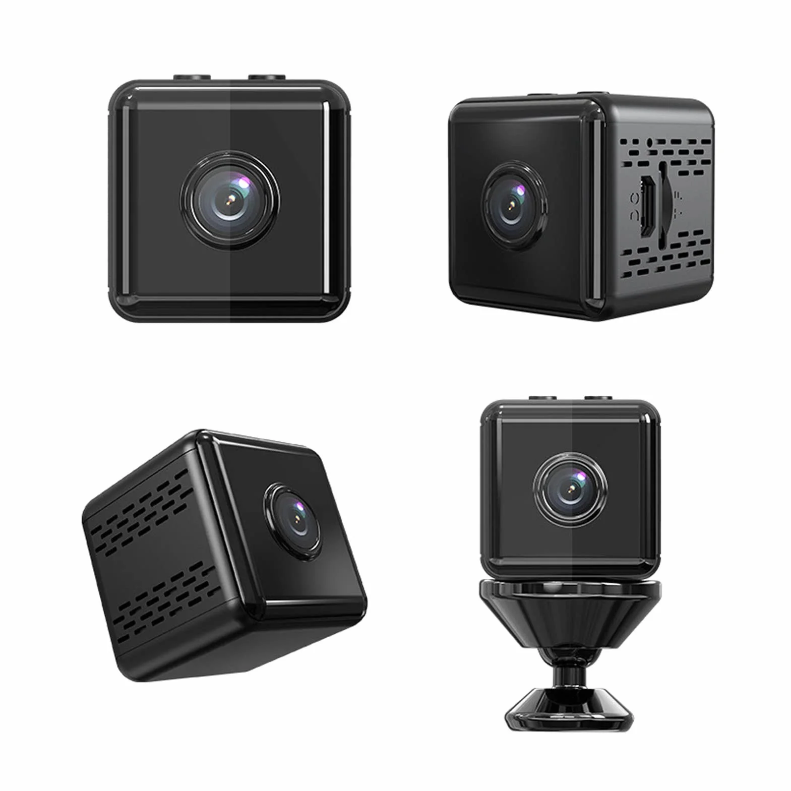Mini telecamera wireless 1080p visione notturna rilevamento movimento registrazione in loop telecamera WiFi per interni ed esterni