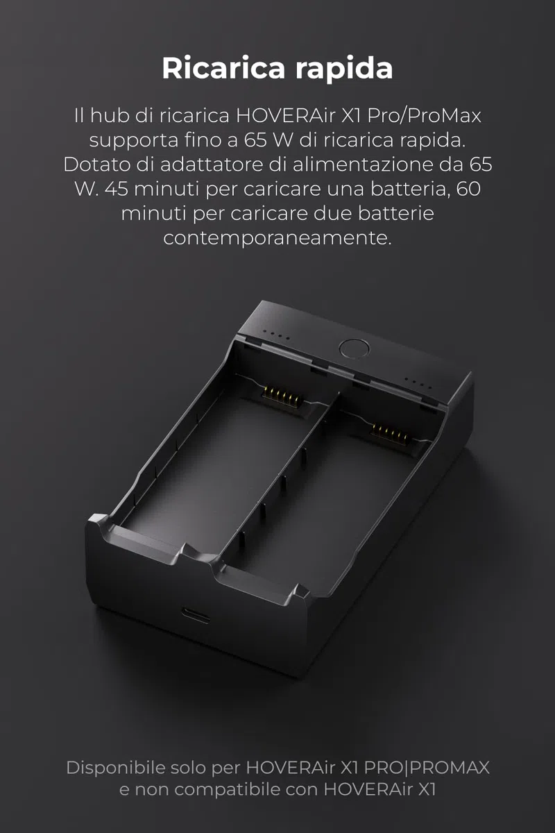 HOVERAir Charging Hub per HOVERAir X1 PRO/PROMAX Flying Action Camera