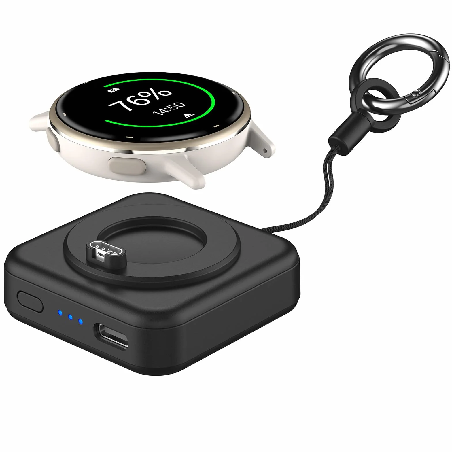 Caricabatterie portatile per orologio Garmin 1200 mAh per Garmin Vivoactive 6 5, Fenix 8 7X 6, Venu 3s 3 2, Instinct 3 2, Forerunner 165 265 965, Approach S70 S62 S50 S44, Epix Pro 2, Tactix 8 7, Endu