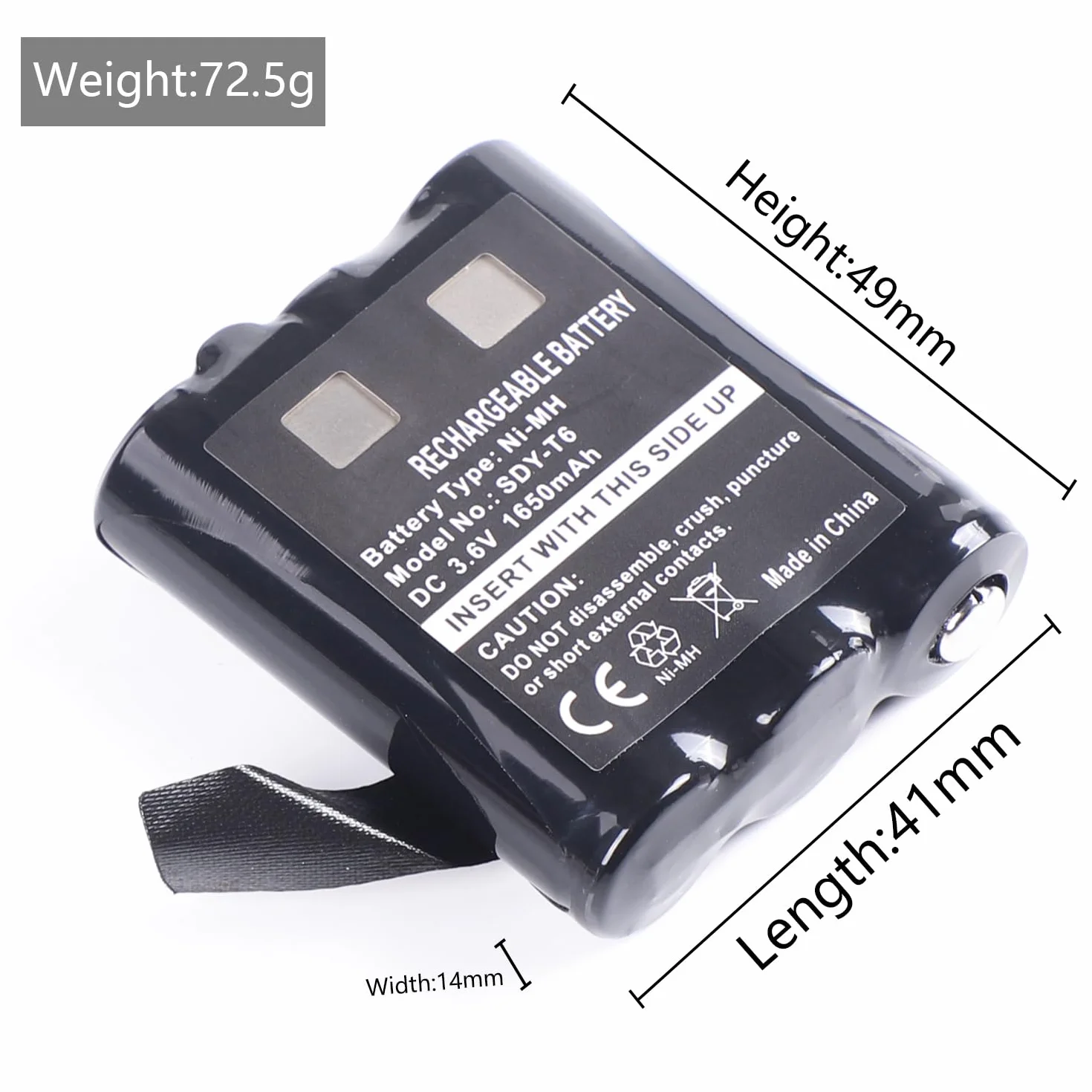 2 batterie 3,6 V 1650 mAh per Motorola Radio PMR446 Walkie Talkie Talkabout TLKR T92 H2O T82 Extreme T62 T605 H2O T600 T800 AA PMNN4477AR