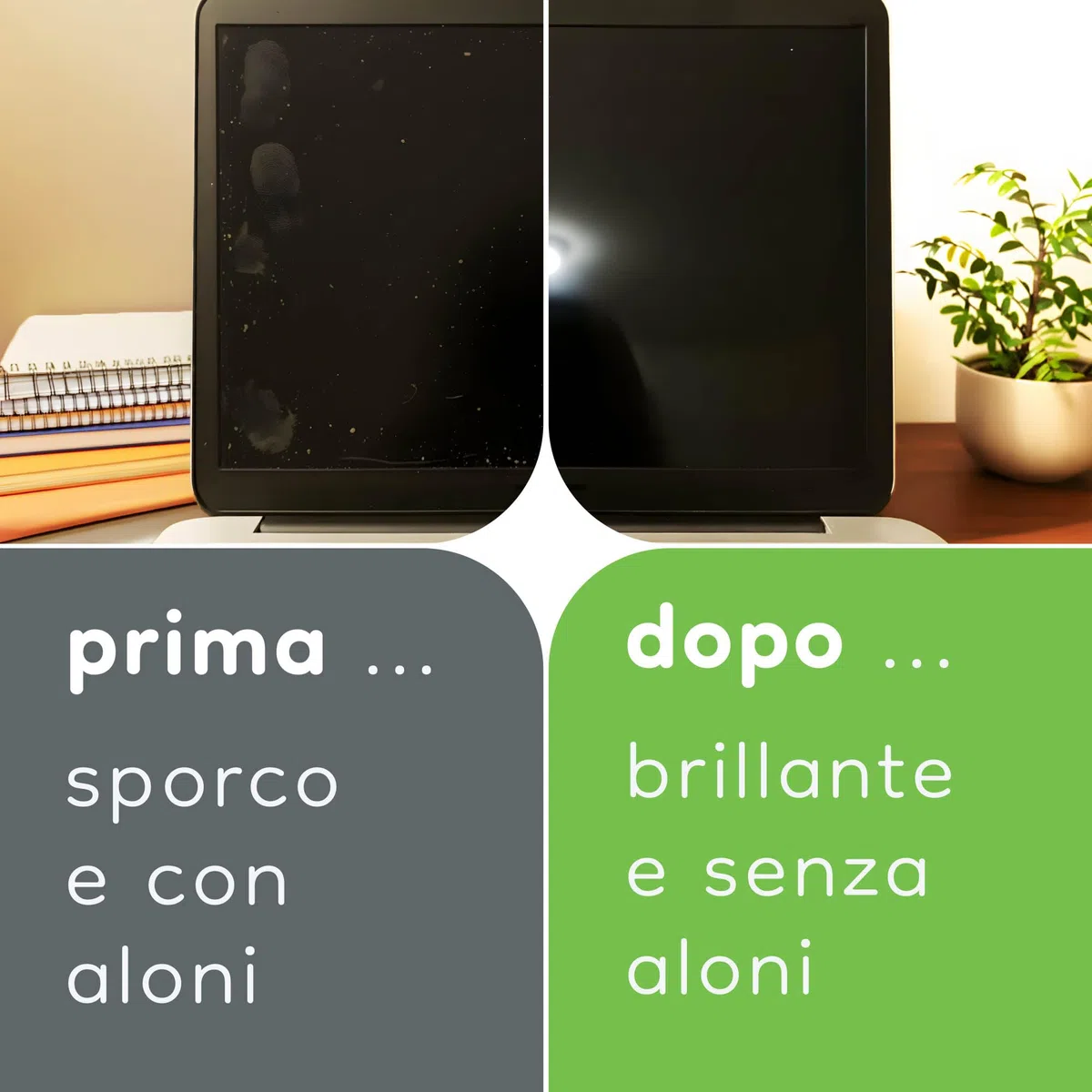 UNDO Spray per Schermi con Panno in Microfibra, 500ml, Kit Pulizia iPhone, iPad, Laptop, Touchscreen, TV LCD, LED, OLED, Monitor del Computer