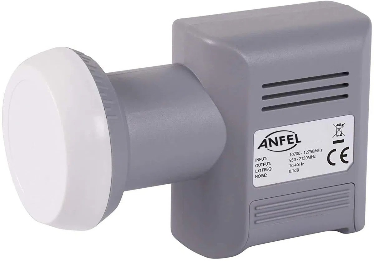LNB dCSS+Quad SCR, LNB unicable per fino a 16 ricevitori, 4K ready, 3D ready, UHD ready, protezione dalle intemperie estraibile, compatibile SKyQ DCSS SCR 16UB PRO LNB
