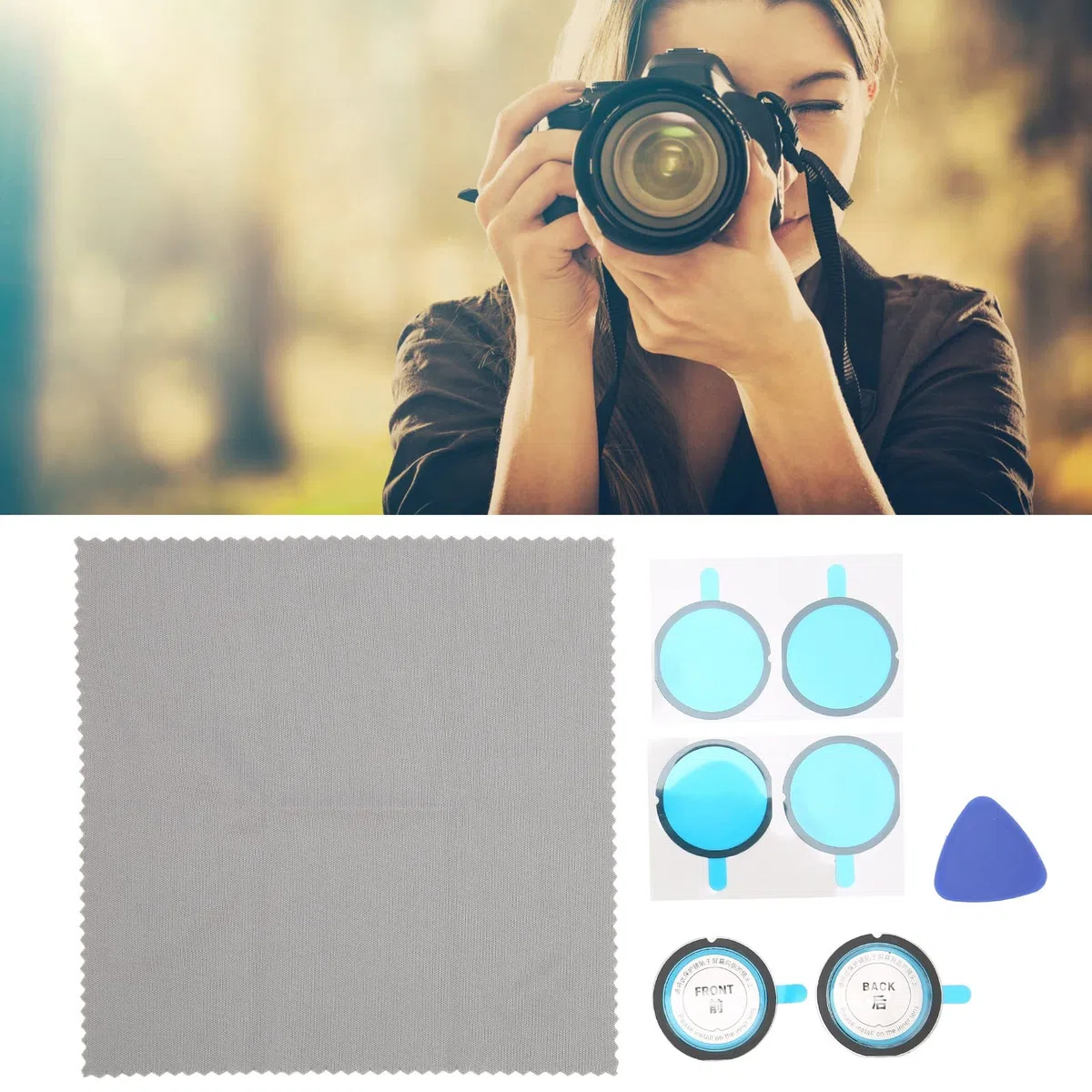 Dual Lens Guards per X3 Panoramic Camera, Cover Protettiva PC Antigraffio Sticky Lens Protector per Insta 360 X3 Panoramic Lens Accessories