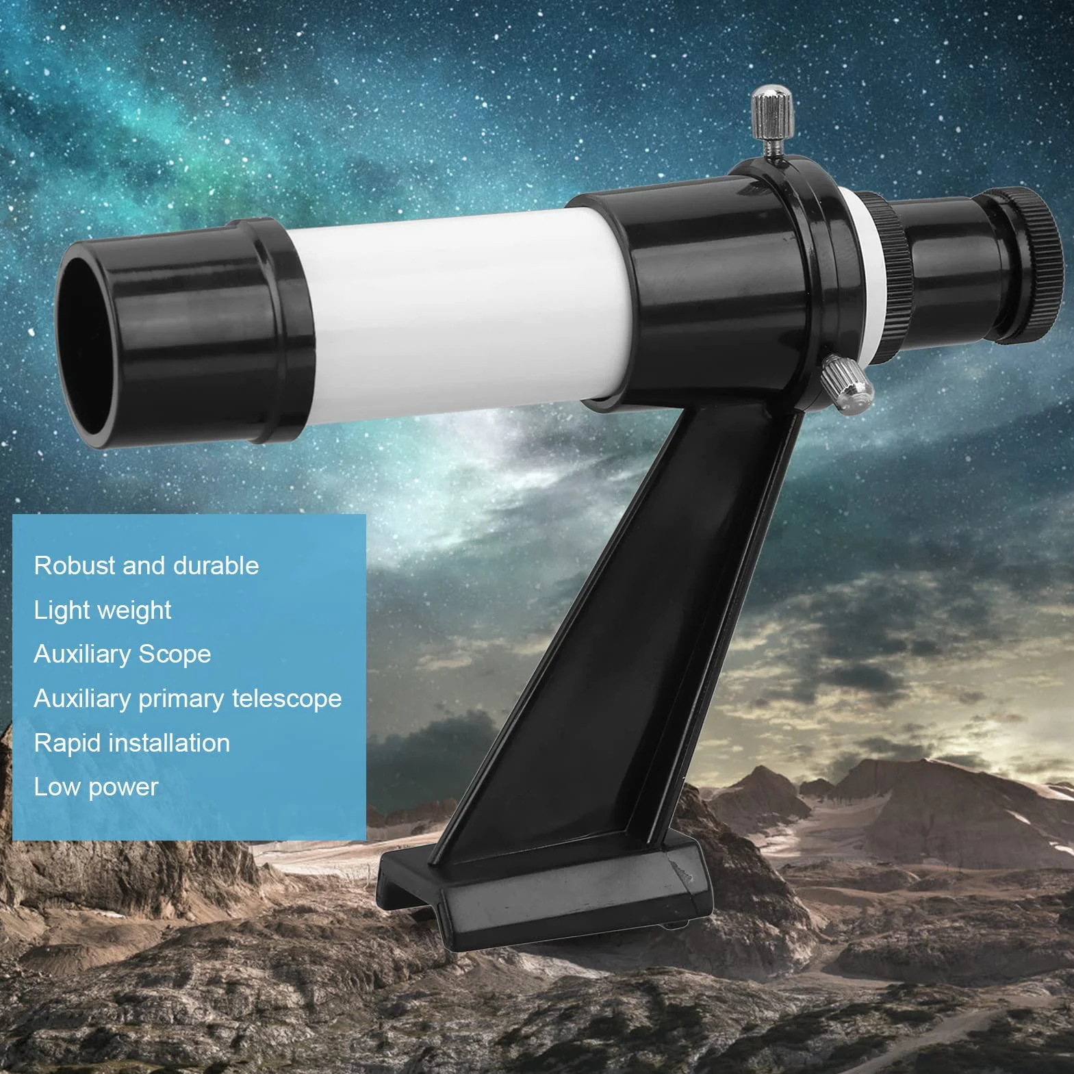 Mirino Cercatore 5X con Lente in Resina, Mirino Telescopico per Posizionamento Preciso, Accessori Facili da Installare