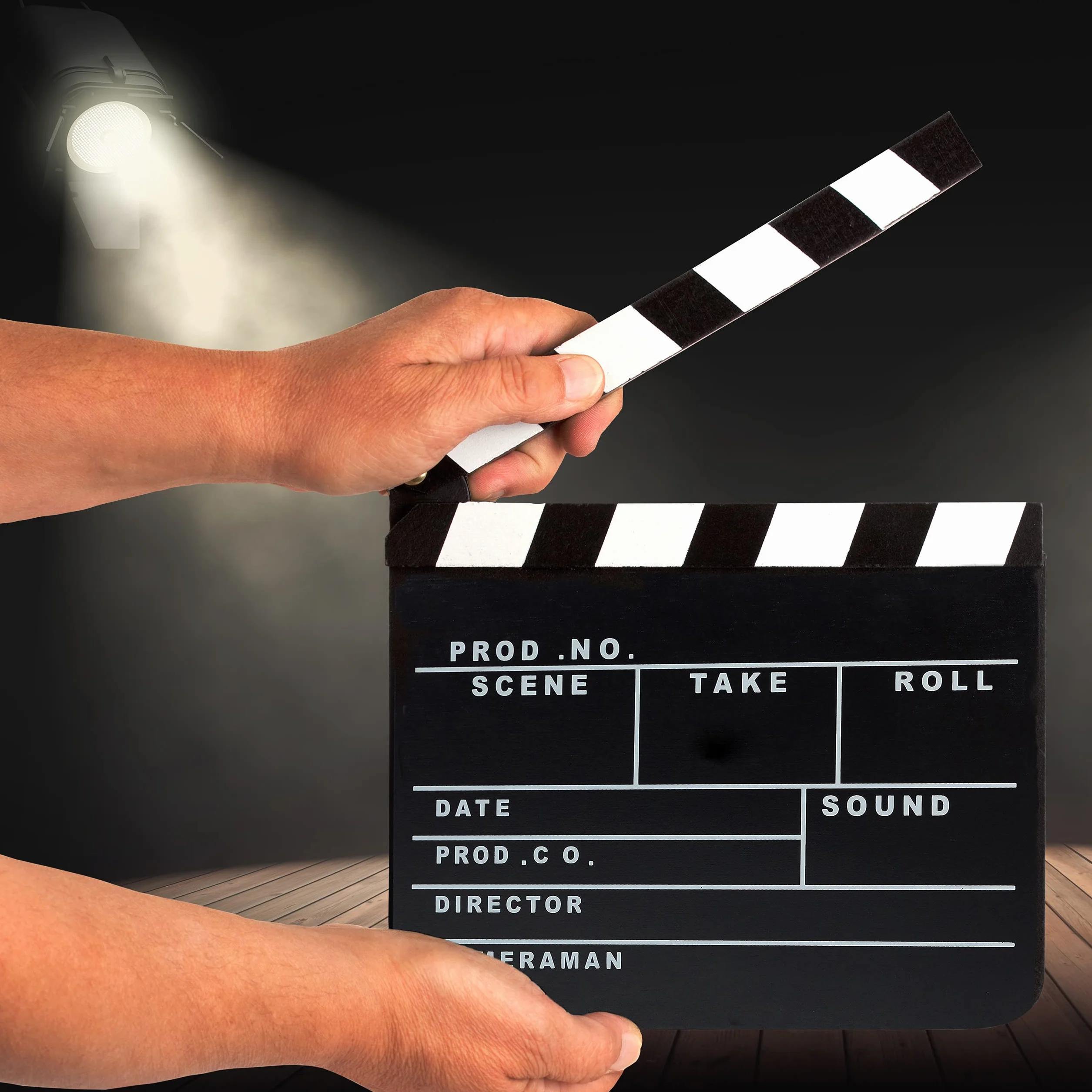 Relaxdays 2 Ciak Cinema in Legno, Clapperboard Regista, Accessori Set Cinematografico, Lavagna HxL: 26 x 30 cm, Nero