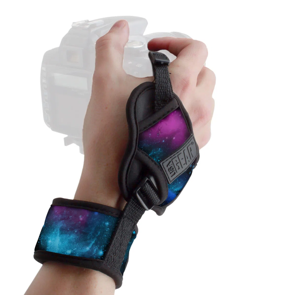 USA Gear Cinghia della Mano Imbottito Polso e Grip per Fotocamere SLR/DSLR Funziona con Canon EOS 1300D, 100D / Nikon D3300 / Pentax, Pansonic e altri