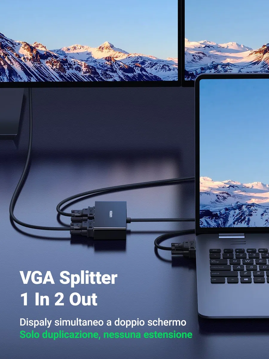 Spliter Ugreen VGA (M) a 2 VGA (F)