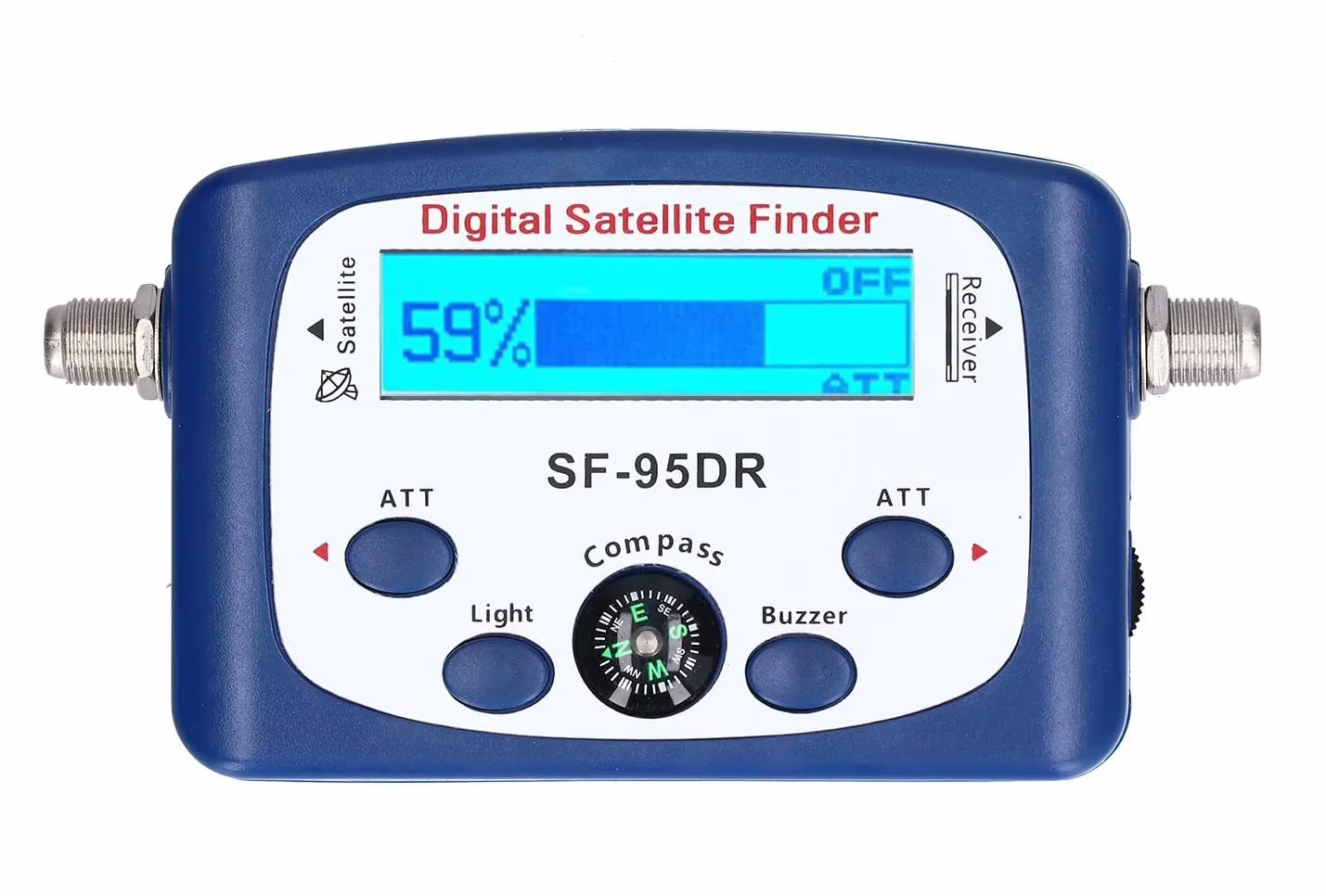JZK SF-95DR Sat-finder Rilevatore di segnale satellitare Display LCD Misuratore con segnale acustico per un posizionamento ottimale Regolazione dei antenne satellitari impianti satellitari digitali