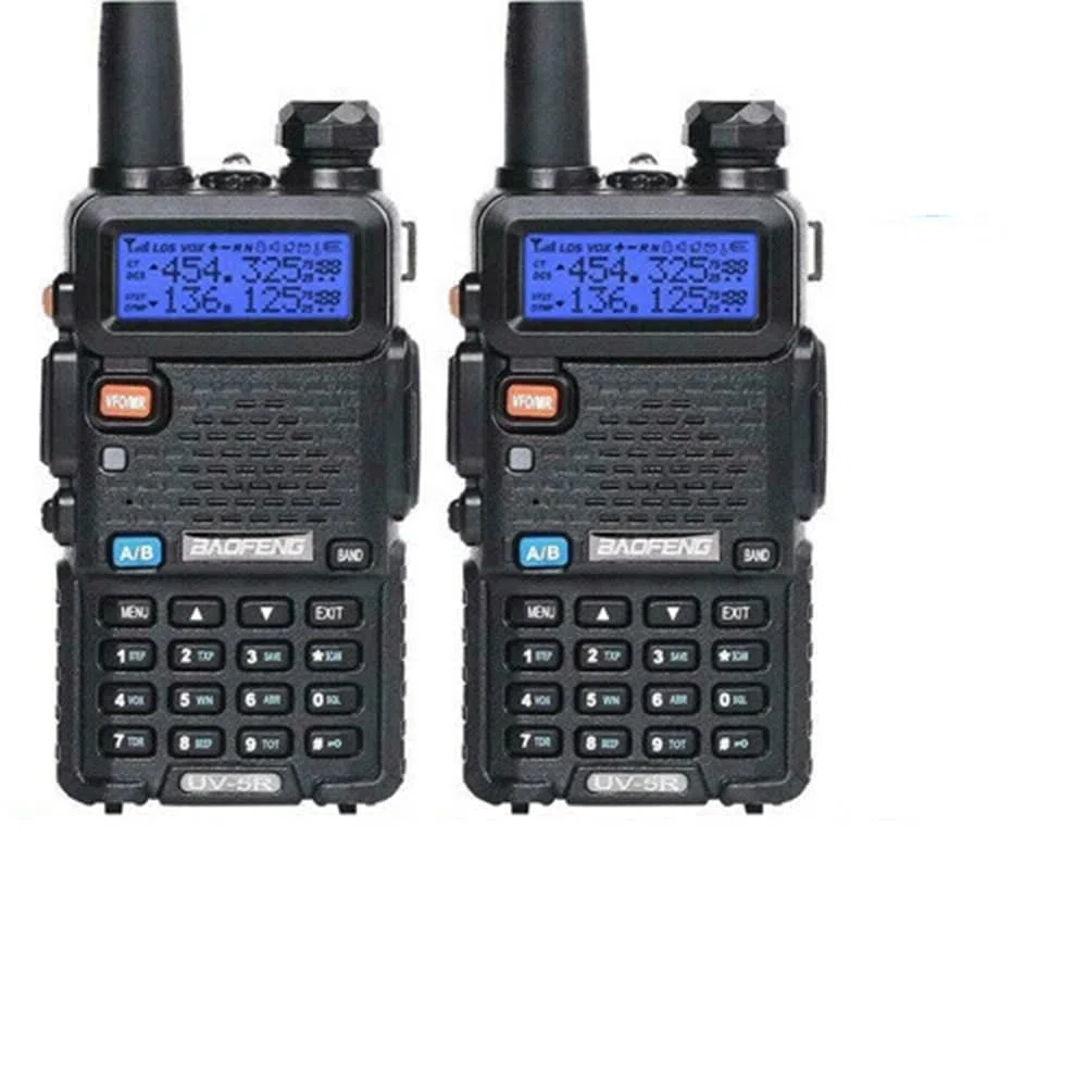 BF UV-5R 5-Watt Dual Band Two-Way Radio (144MHz-146MHz VHF & 430MHz-440MHz UHF) Includes Full Kit, Black