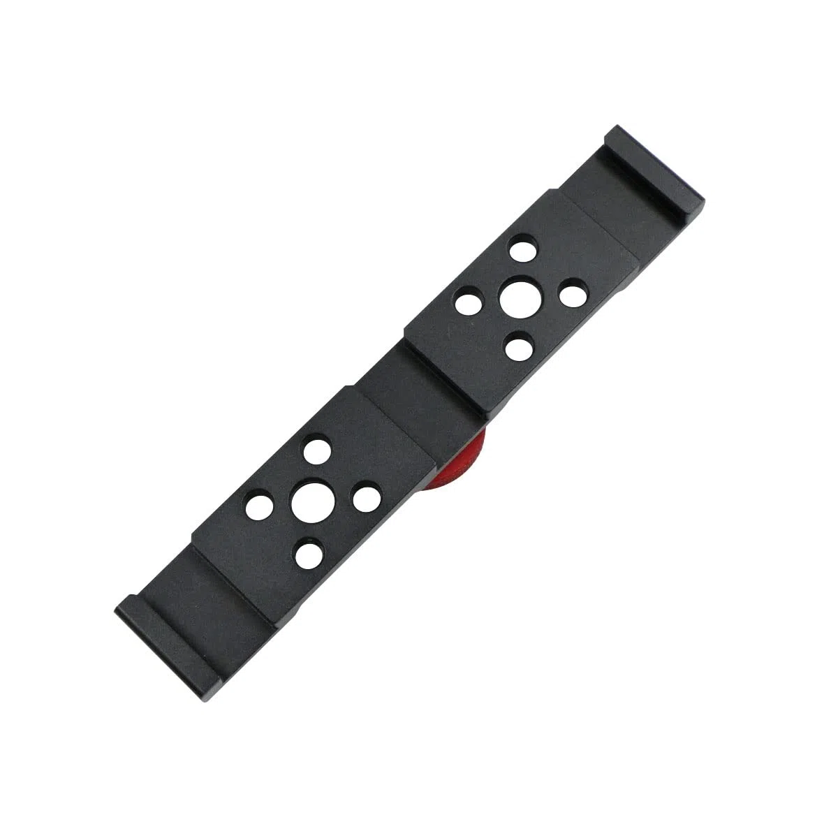 Staffa Flash Montaggio Hot Shoe - Doppia Prolunga Guida Adattatore Bracket in Alluminio con Viti da 1/4” 3/8” per Treppiede Luce LED Microfono Monitor DSLR Fotocamera Fotografia ,Nero