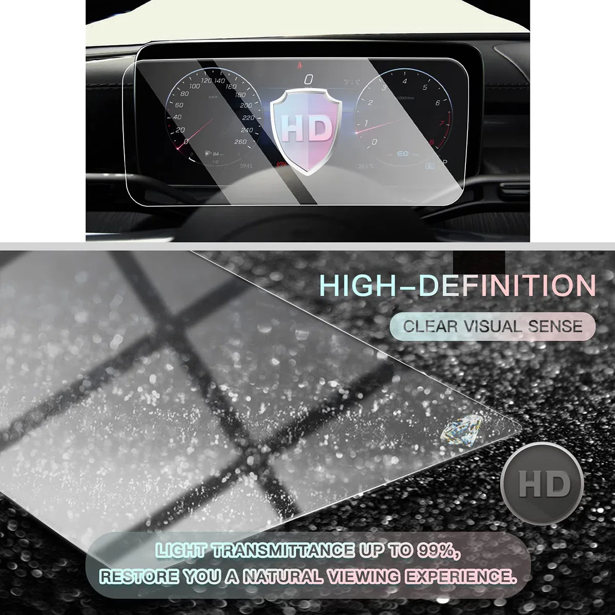CDEFG Mercedes Classe C W206 2021-2023 2024 X253 Pellicola protettiva per navigatore auto vetro temperato 9H, antigraffio, 11,9 pollici, GPS pellicola protettiva per il navigatore Accessorio
