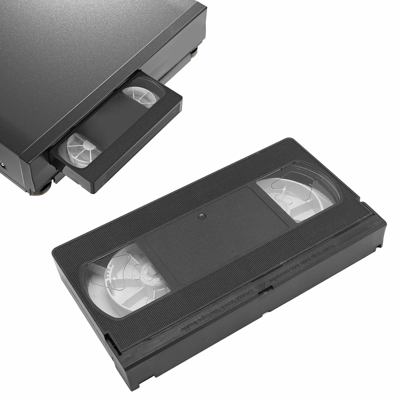 Garsent Pulitore per testine VCR, detergente per testine VHS, detergente per testine video VHS per lettori VCR VHS, tecnologia a secco, riutilizzabile fino a 50 volte, non richiede liquidi