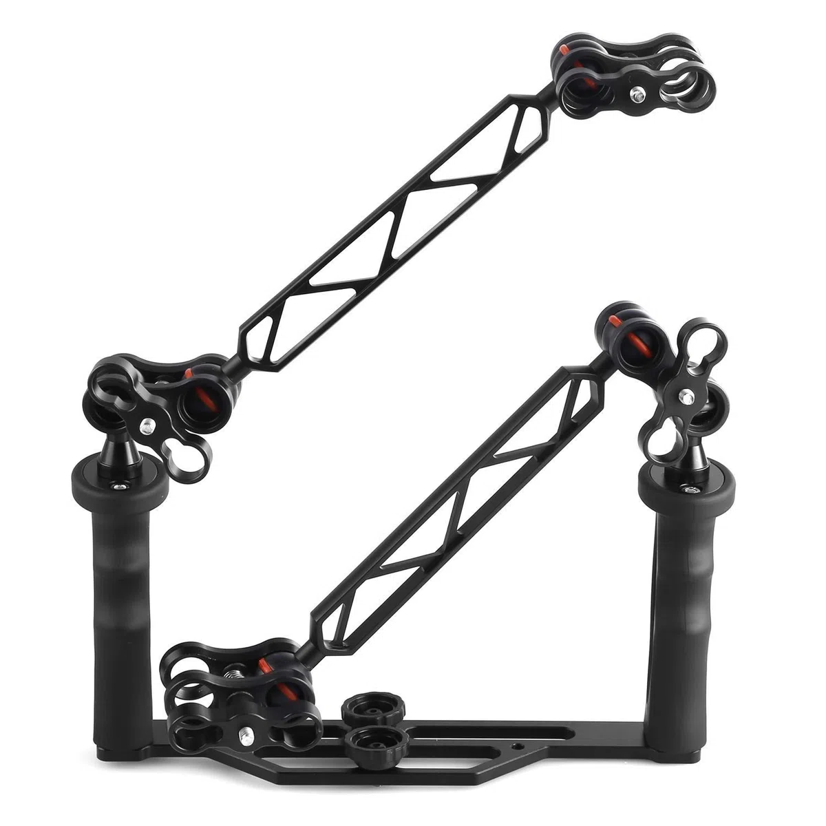 2 pz 2,5 cm alluminio palla morsetto montaggio per subacquea braccio leggero sistema vassoio, fotografia fotocamera subacquea