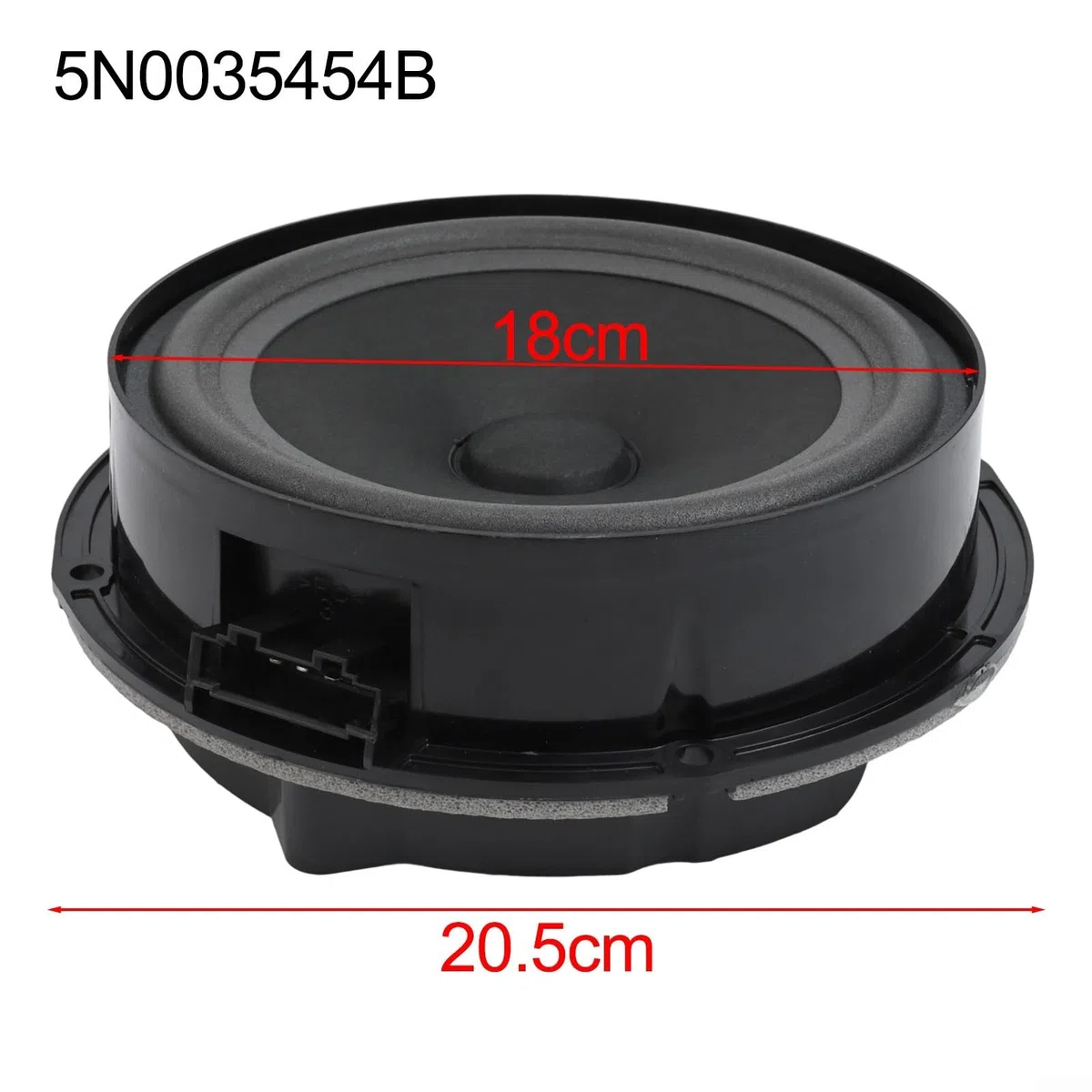 Altoparlante interno di ricambio per auto anteriore e posteriore OEM 5N0035454B, 5N0035453C ABS nero, compatibile con Tiguan 2009-2019 (anteriore)