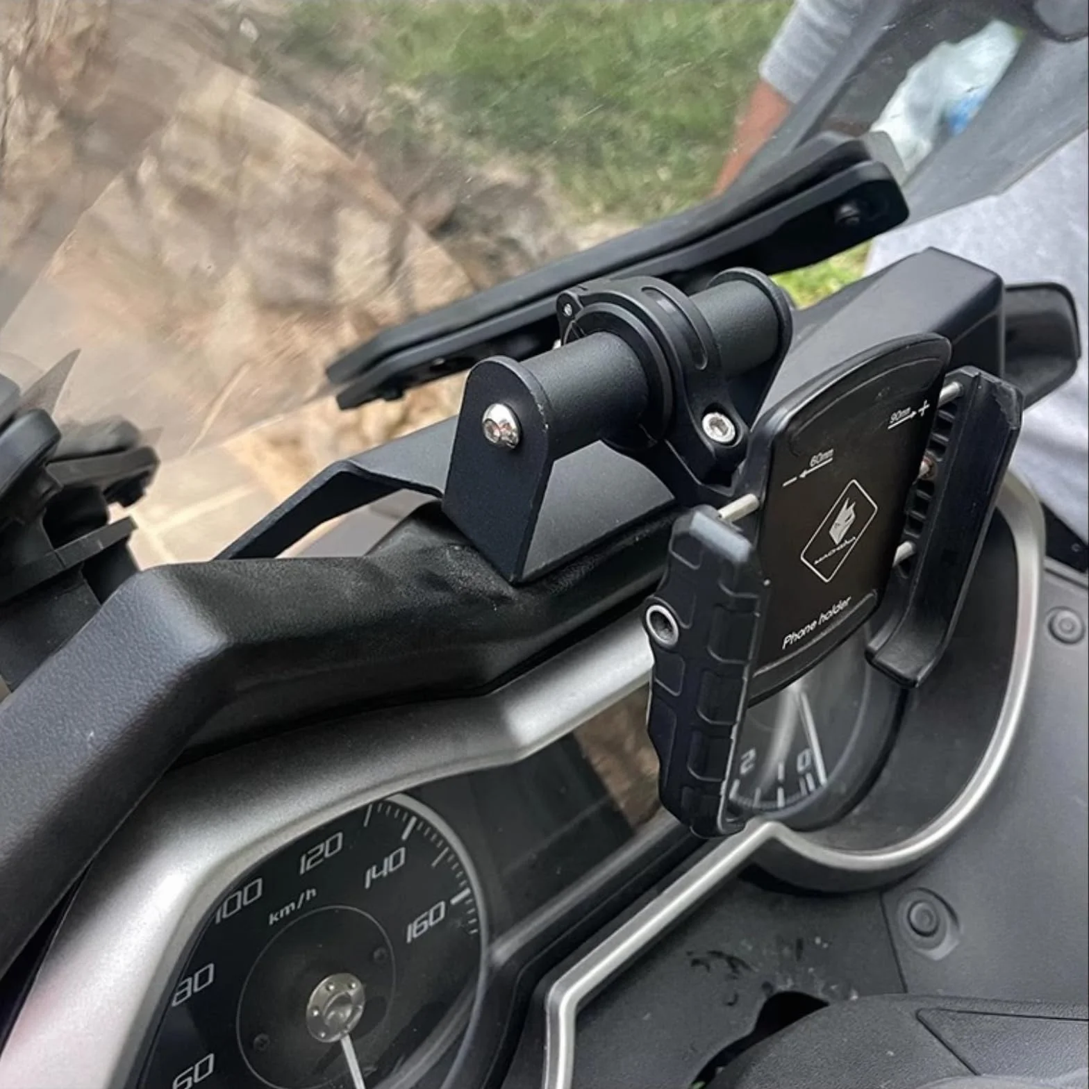 Supporto per navigatore Porta Cellulare per Moto,Supporto gps moto,ricambio in alluminio di precisione lavorato a CNC per Xmax 250/300/500 2018‑2021