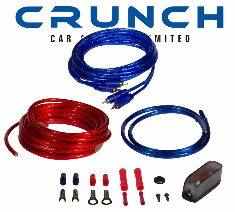 Crunch CRK10 | 10 mm² Verstärker-Anschluss-Set - Kabelset 5 m mit Cinchkabel