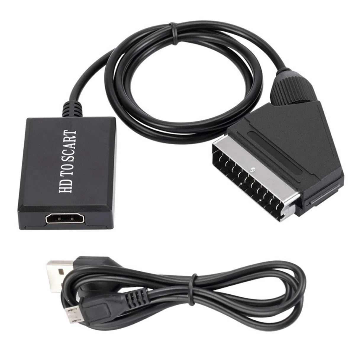 DAGIJIRD HDMI al convertitore SCART 1080P 60HZ HD Video Converter Supporta PAL/NTSC per monitor TV