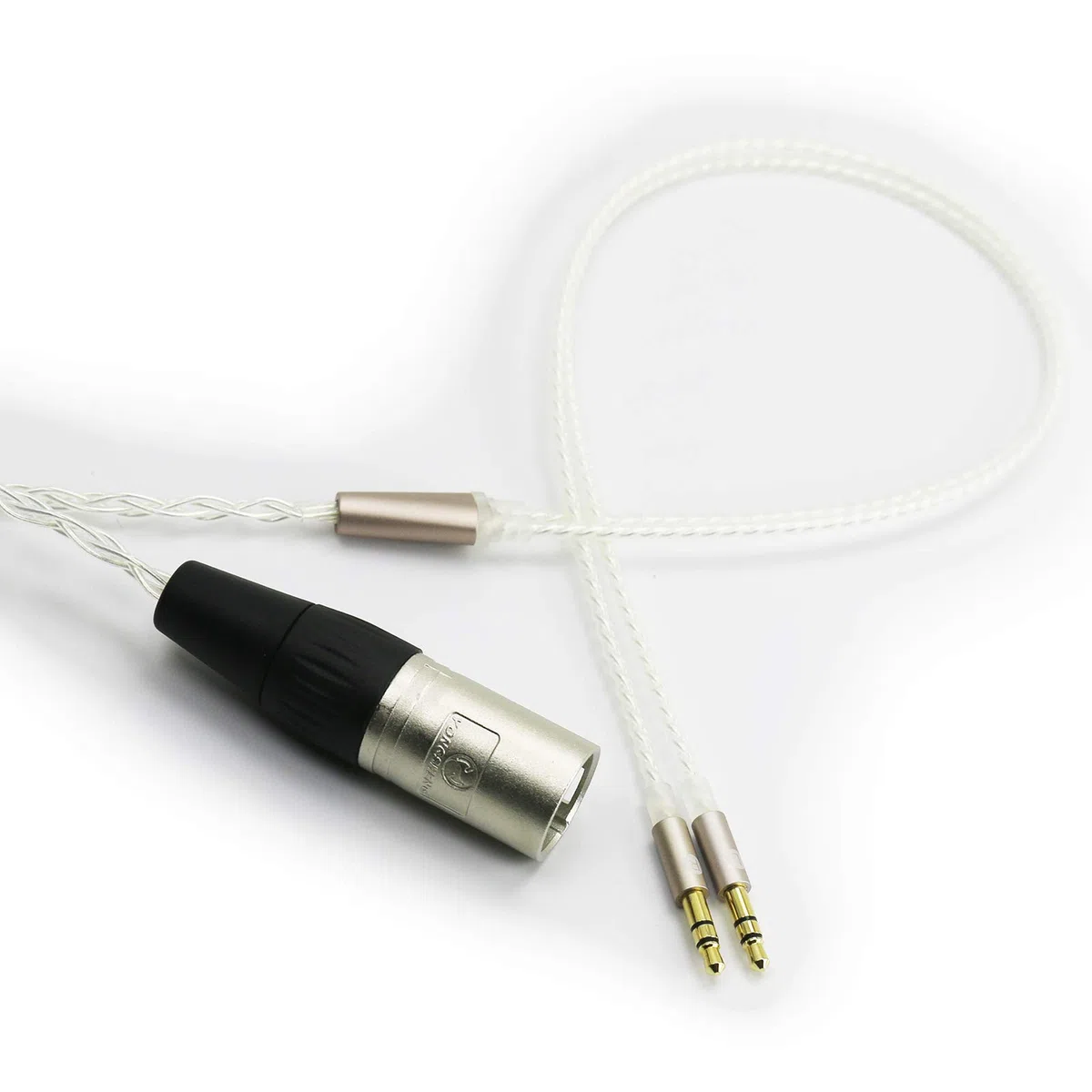 Cavo audio bilanciato XLR a 4 poli compatibile con cuffie Hifiman Ananda, Arya, Sundara, HE400SE, HE4XX, Edition XS (versione 2 x 3,5 mm) 6N OCC rame monocristallino placcato in argento