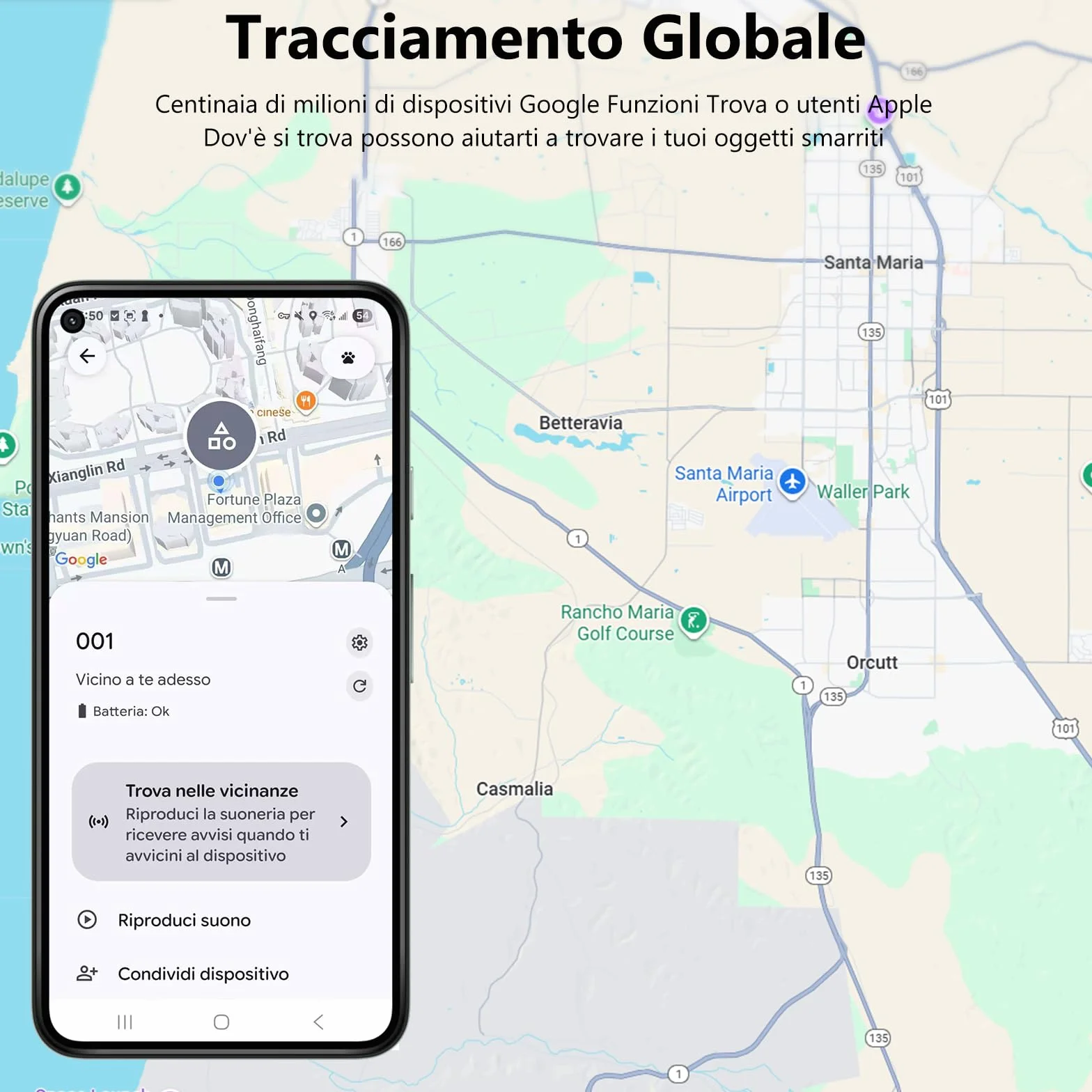 ATUVOS Air Tag Pro Smart Tag Tracker per Android & iOS, Dual System Localizzatore Bluetooth Funziona con Google Funzioni Trova o Apple Dov'è APP, per Bagagli, Borse.Batteria Sostituibile. 2 pezzi Nero