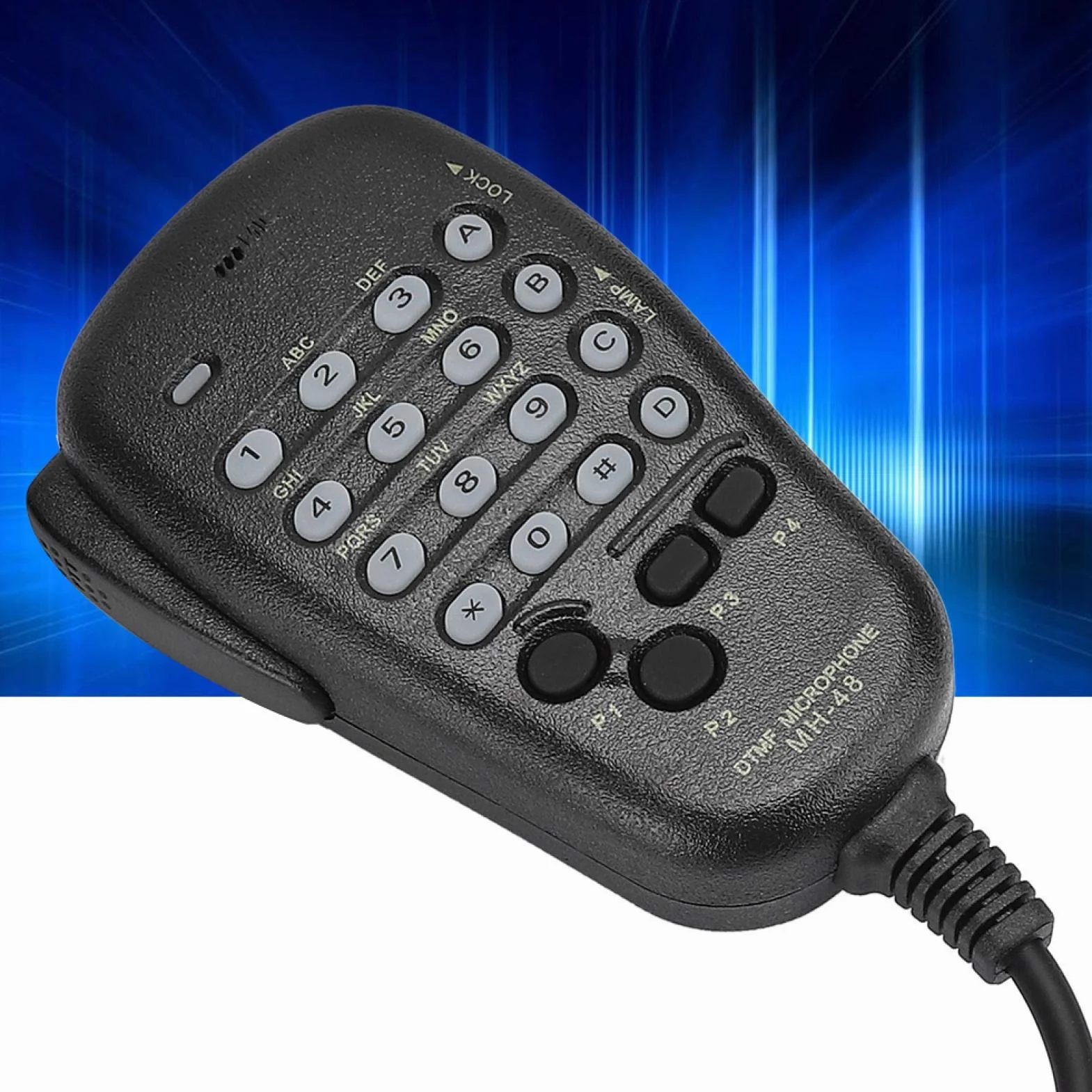 Sxhlseller Microfono Portatile - Microfono Portatile MH-48 DTMF 6 PIN per la Stazione Radio Microfono Retroilluminato
