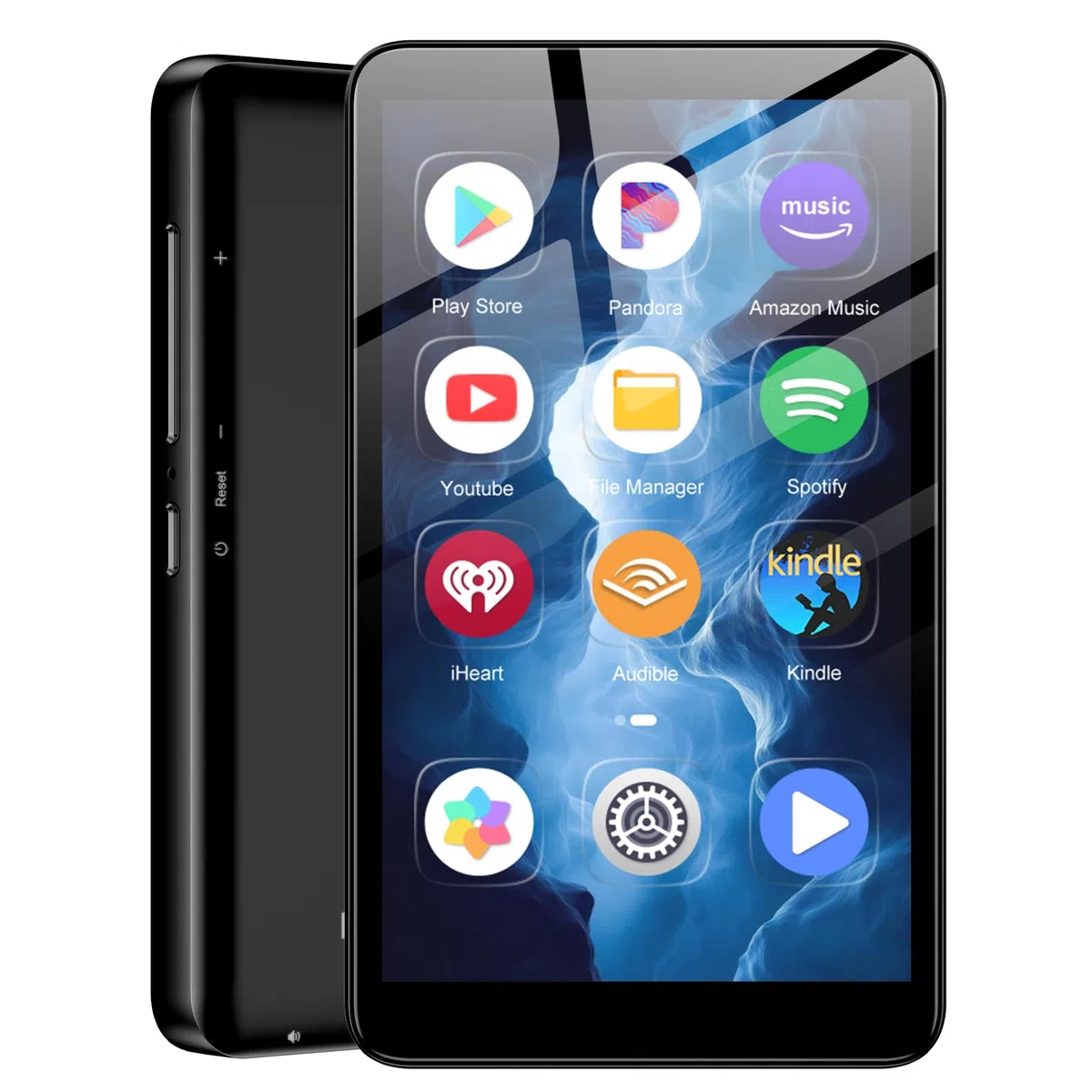 Diofox Lettore MP3 con Bluetooth e WiFi, sistema operativo Android 13, 3+32GB di memoria, lettore MP3 MP4 con touchscreen da 4,02 pollici, Spotify, Amazon Music, Deezer, Play Store, fino a 512GB-Nero