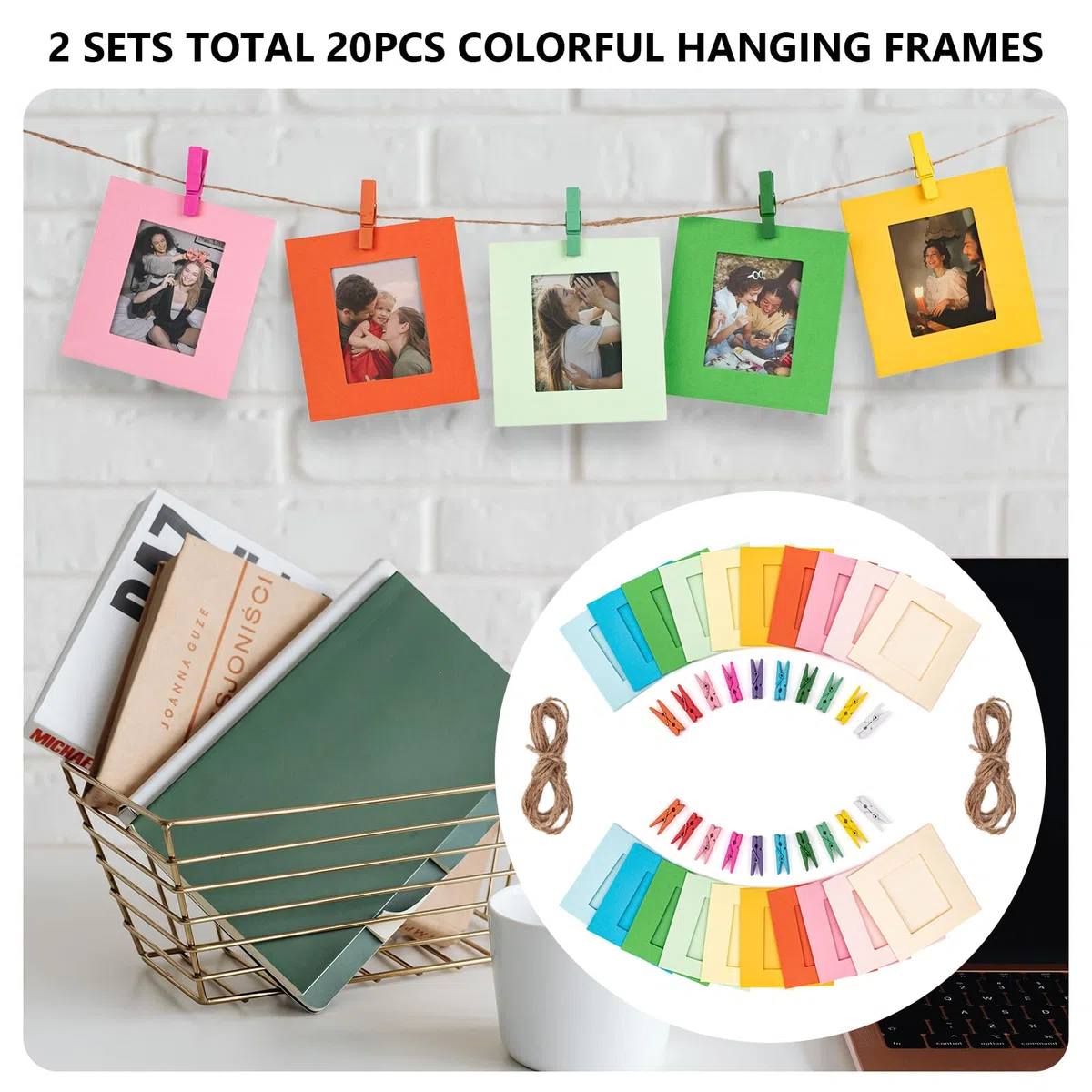 8 in 1 - Kit di Accessori Fotografici 2x3 Compatibile con Fujifilm Instax Mini 13/41/12/11/9/8/7/99/40/50/LiPlay/LiPlay+/EVO, Include Album/Cornici Magnetiche/Cornici Sospese/Adesivi