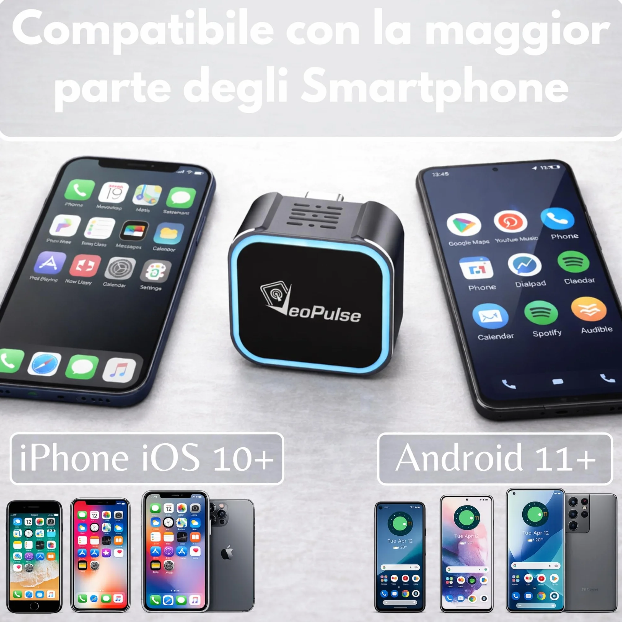 C-Pro USB-C Adattatore Wireless per CarPlay e Android Auto – Per auto già dotate di sistema cablato – Memoria per 2 telefoni – Scocca in zinco anti-surriscaldamento - WiFi 5GHz Stabile