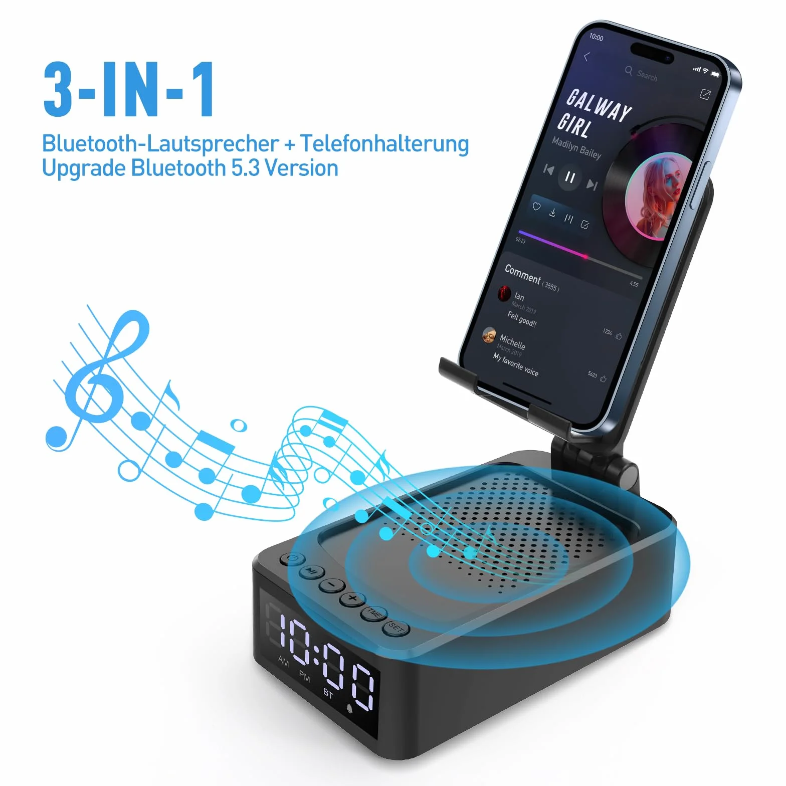 ZOOI Regalo Attrezzo Multifunzione per Uomo Anniversario e Compleanno, Idee Originali per Secret Santa, Altoparlante Bluetooth con Supporto
