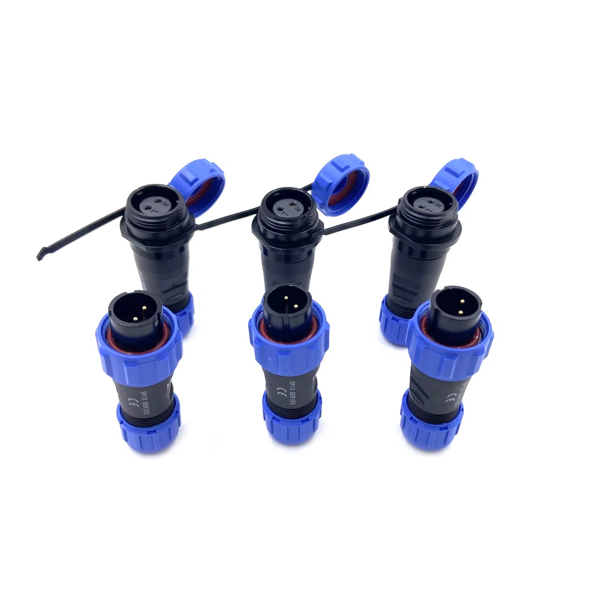 3 connettori per aeronautica SP13 2 poli, IP68 2 pin, spina aviazione senza saldatura, spina impermeabile per lampade esterne, 250 V 13 A (14 AWG cavo a vite crimpatura)