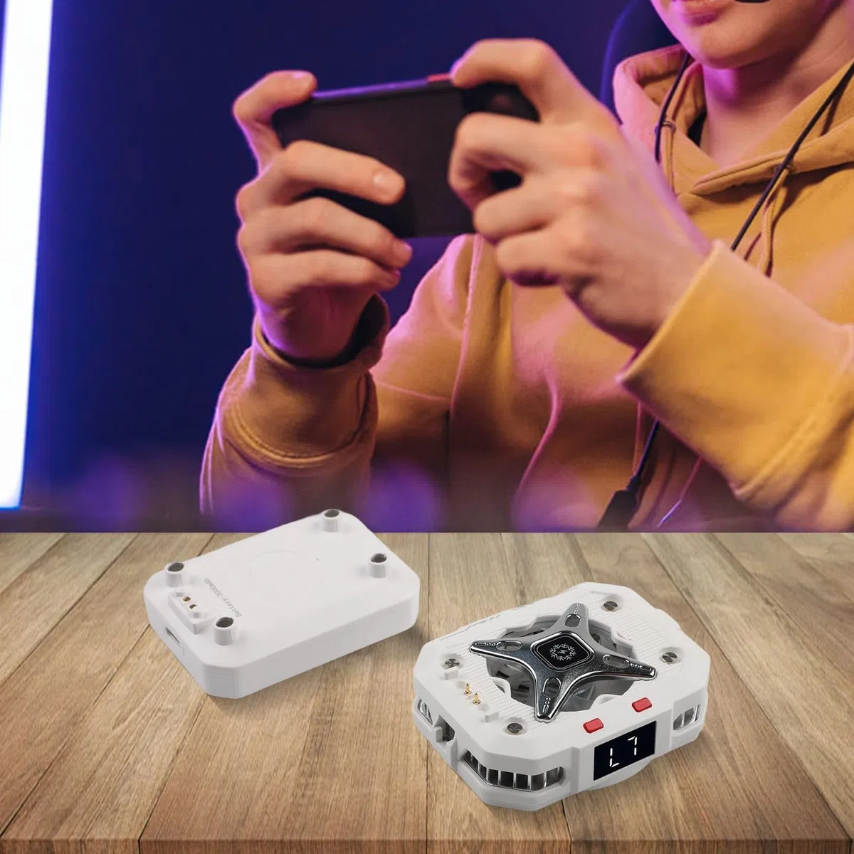 SPORTARC TH10 - Dispositivo di raffreddamento per telefono, con batteria ricaricabile, display di potenza di raffreddamento rapido, semiconduttore magnetico wireless, congelamento del ghiaccio, 15 W
