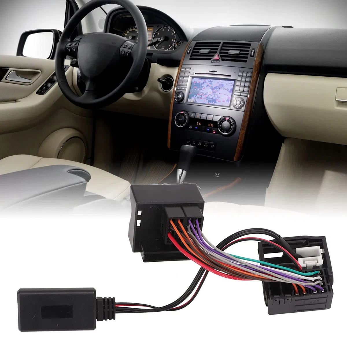 12 Pin Bluetooth 5.0 Adattatore Bluetooth Auto Aux Cavo Accessori Auto Ricambio per Mercedes W169 W245 W203 W209 W164
