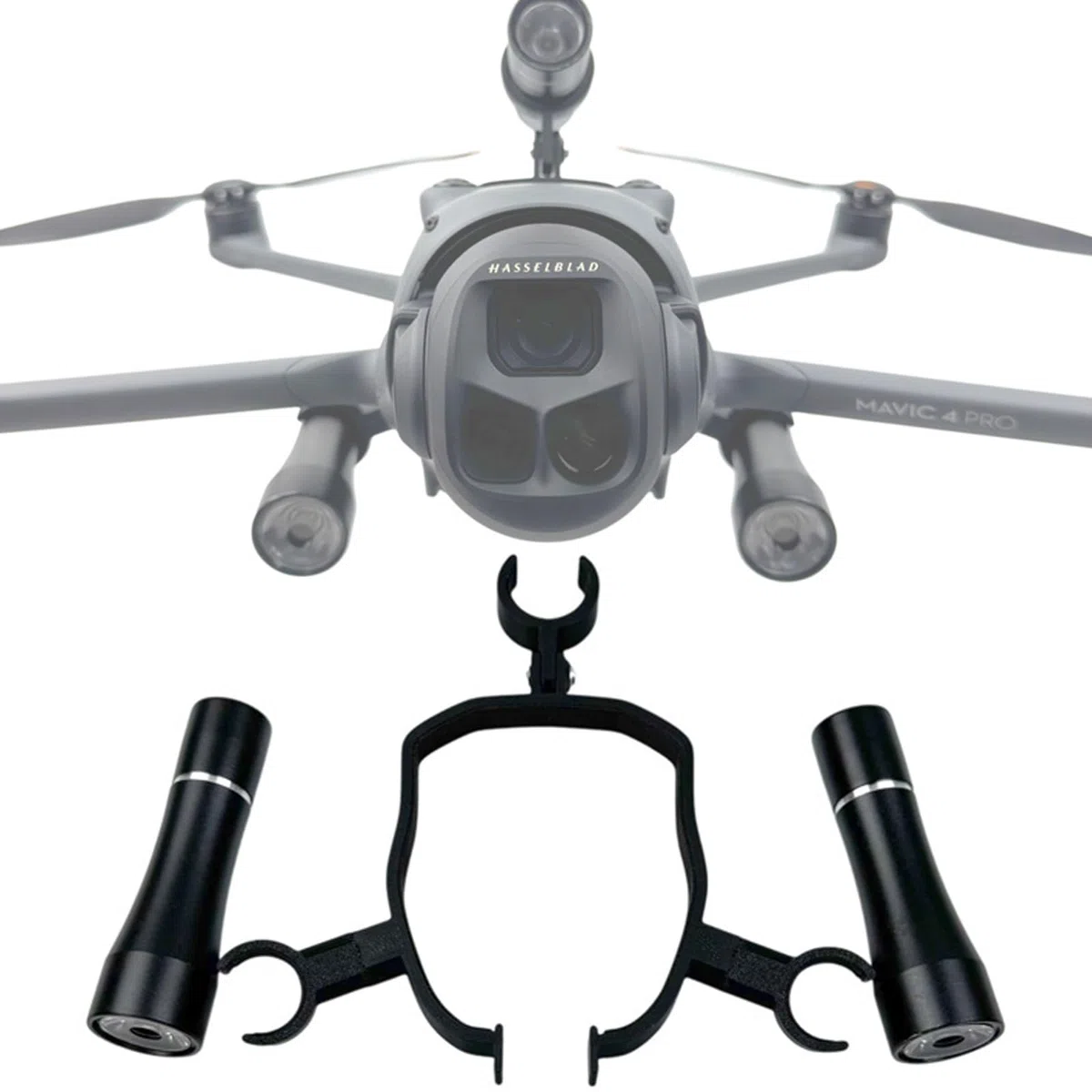 LED Faro Drone Notte Navigazione Faro di ricerca per DJI Mavic 4 Pro, Luce di riempimento notturno Luce di ricerca per drone Adattatore Accessori