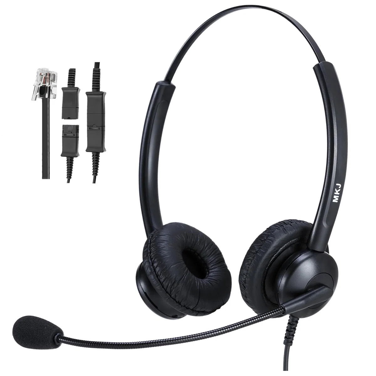 Cuffie telefoniche RJ9 Call Center Ufficio Telefono fisso da scrivania Cuffie con microfono con cancellazione del rumore per Avaya Polycom Aastra Mitel Gigaset Alcatel Fanvil