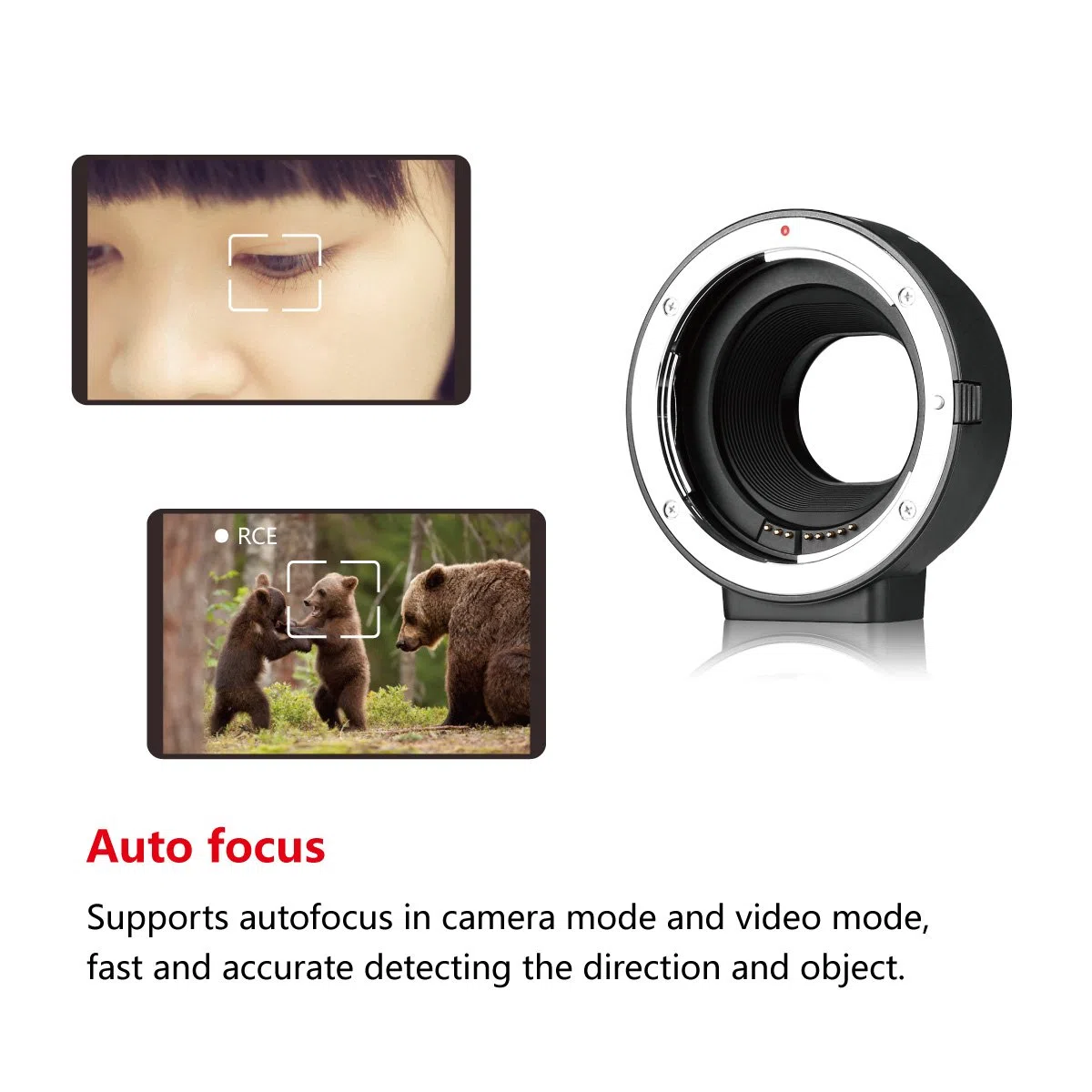 Meike MK-C-AF4 Adapter Extesnion Tube Compatible with Canon EF EF-S lens to EFM-Mount Camera