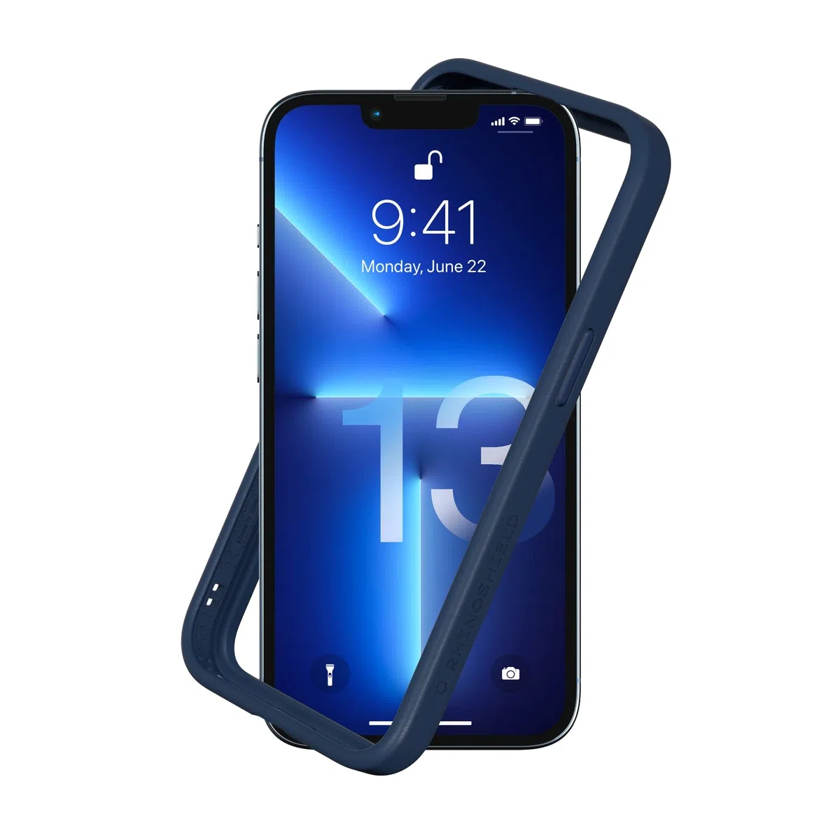 RhinoShield Phone Case Compatible with [iPhone 14/13 Pro / 13] | Mod NX - Modular Protective Bumper Case without Backplate, Slim Design, Shockproof with Military Grade Drop Protection - Navy Blue