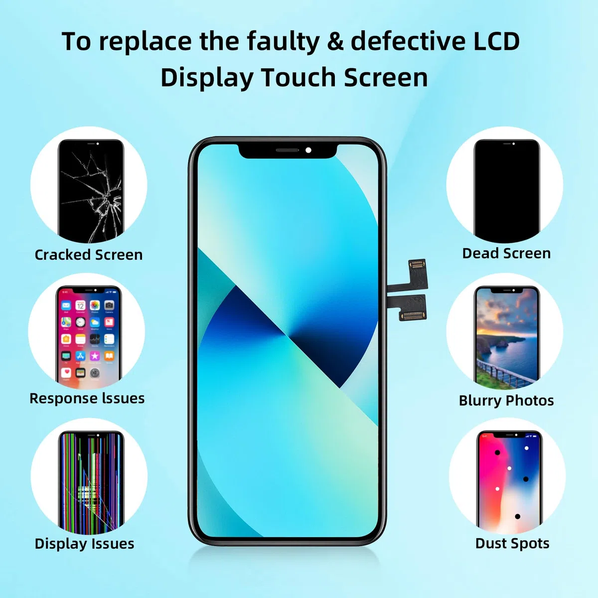 DTD Schermo per iPhone 11 PRO Max, Display per iPhone 11 PRO Max, LCD Touch Screen Digitizer Parti di Ricambio con Strumenti di Riparazione