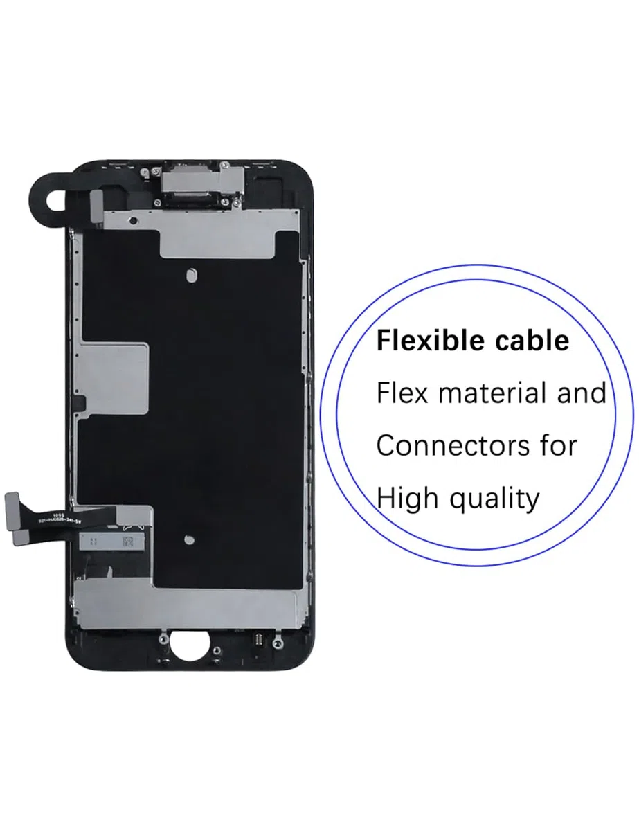 Display per iPhone 8 LCD Schermo di ricambio FHD Touchscreen Digitizer Telaio Assemblaggio con Altoparlante auricolare, Fotocamera frontale, Sensore di prossimità, Adesivo impermeabile, Kit di