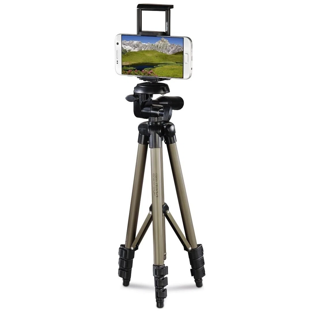 Hama - Treppiede per Foto, Smartphone, Tablet, testa 3D, altezza 36,5/106 cm