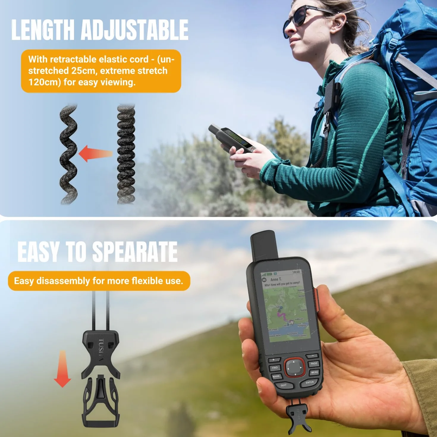 TUSITA Staffa a Strappo da Spallaccio Supporto Accessorio Compatibile con Garmin GPS Handhelds, 010-11855-00