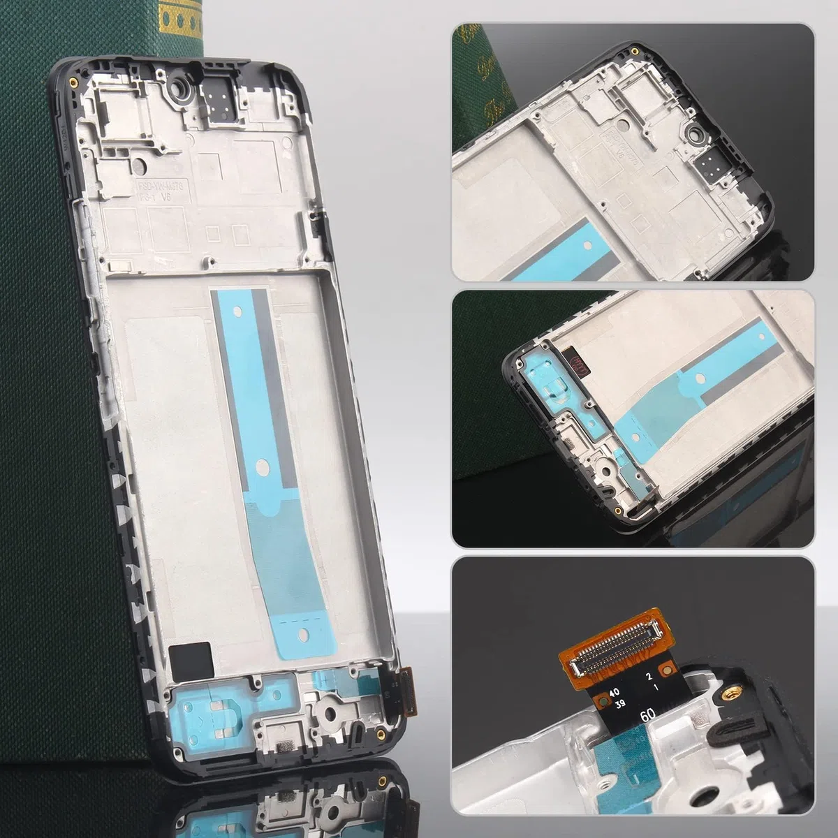 6.43'' Nero Kit Schermo LCD con Telaio per Xiaomi Redmi Note 11 2201117TG 2201117TI 2201117TY 2201117TL LCD Display Touch Screen Digitizer Ricambio Assembly con Utensili Inclusi