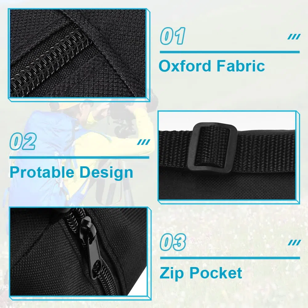 2 Pz Borsa per Treppiede in Tessuto Oxford Borsa per Cavalletto Sacca per Treppiede da 60cm e 100cm Custodie per Cavalletti Fotografici con Tracolla Regolabile per Fotocamera Portatile