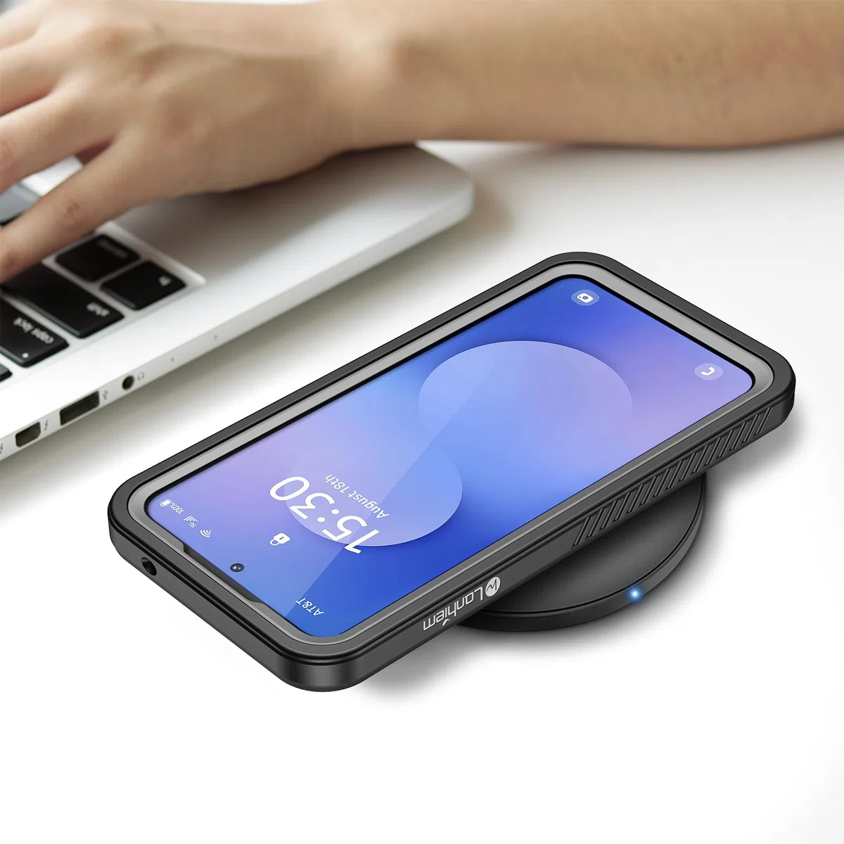Lanhiem Cover Per Samsung S25 FE 5G Impermeabile,IP68 Waterproof e 360 Gradi Protezione,Compatibile con MagSafe,Custodia Subacquea Antiurto Rugged per S25 FE,Nero
