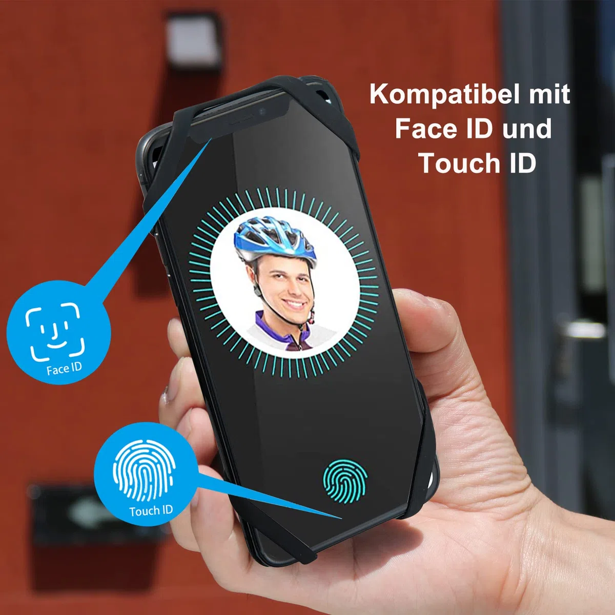 HEZEN Supporto per telefono cellulare per zaino, clip per cinghia per zaino per cellulare, con regolazione rimovibile, escursionismo, arrampicata, esterno