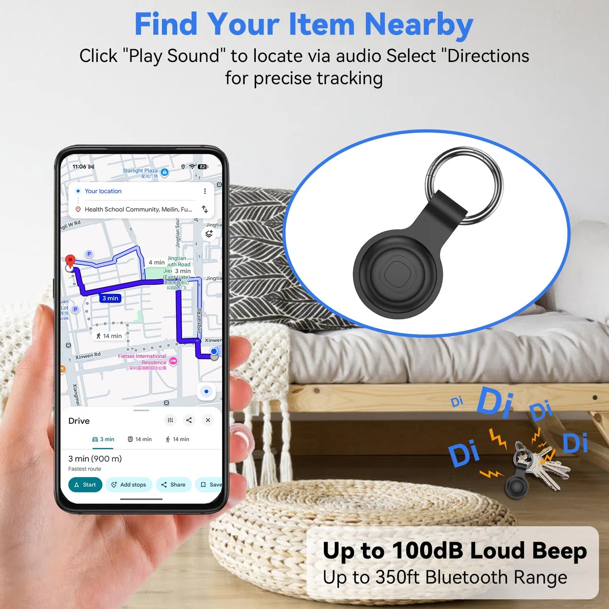 GPS Tracker per Auto, Air Tracker Android e IOS,Magnetico Gps Per Auto, IP68 Impermeabile Auto Localizzatore con App Copertura Globale In Tempo Reale Tracciare Veicolo/Moto,Senza SIM senza Abbonamento