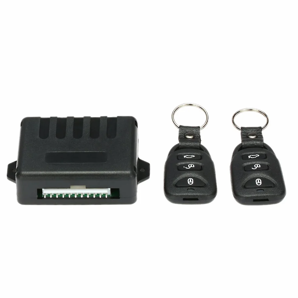 Chiusura Centralizzata Auto, 12V Kit Serratura Smart per Auto, con 4 Attuatori per Serratura Porta e 2 Telecomandi, Viene Fornito con Allarme Auto e Pulsante di Rilascio Bagagli