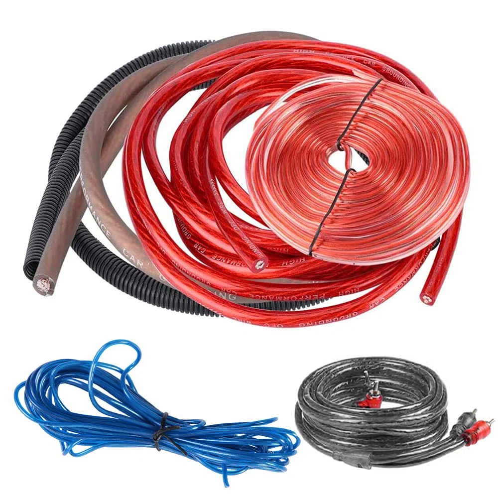 8GA Kit Cavi Amplificatore, 15 Pz Kit Completo Audio Auto, Kit Cavi Amplificatore Auto Kit Cablaggio Amplificatore Auto Kit Cavi Audio Auto Kit Cavi Subwoofer Auto 1000W