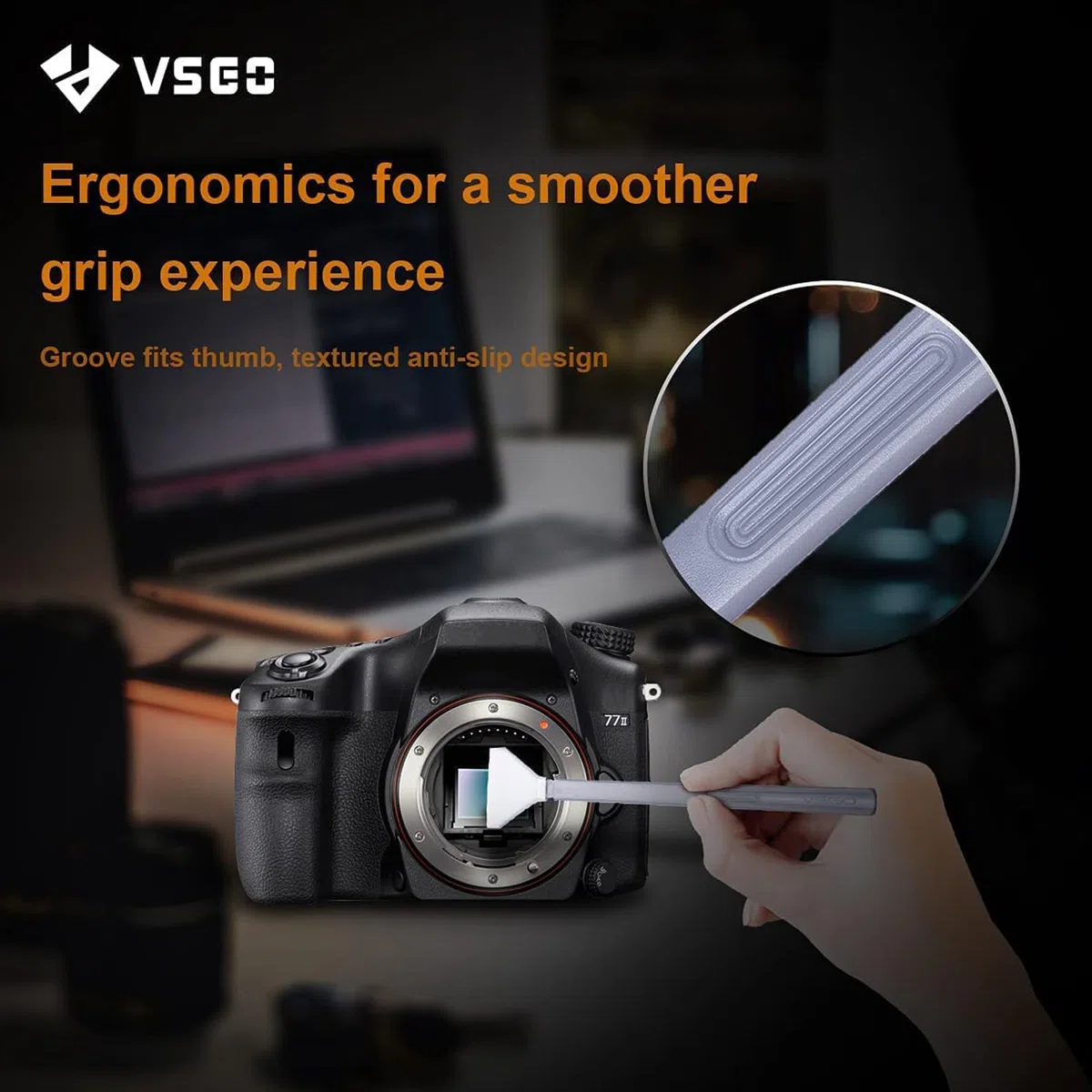 VSGO Confezione da 12 tamponi per la pulizia della fotocamera digitale con sensore da 10 ml con soluzione di pulizia del sensore a secco CCD CMOS Clean