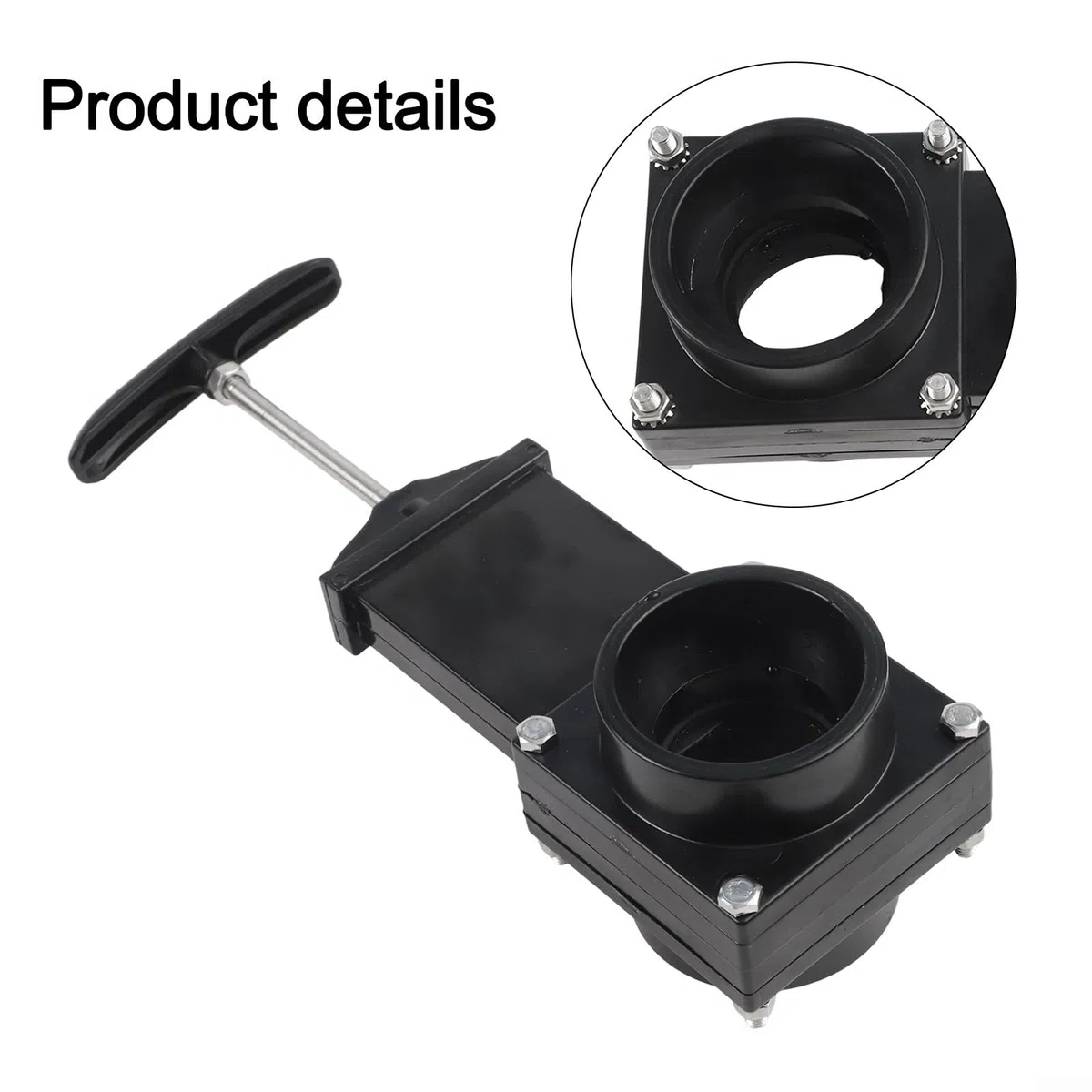 Valvola a saracinesca, 50 mm, 75 mm, corpo valvola di scarico con maniglia, valvola manuale per fognature per camper, roulotte, rimorchi, camper, serbatoio dell'acqua nera (50 mm)